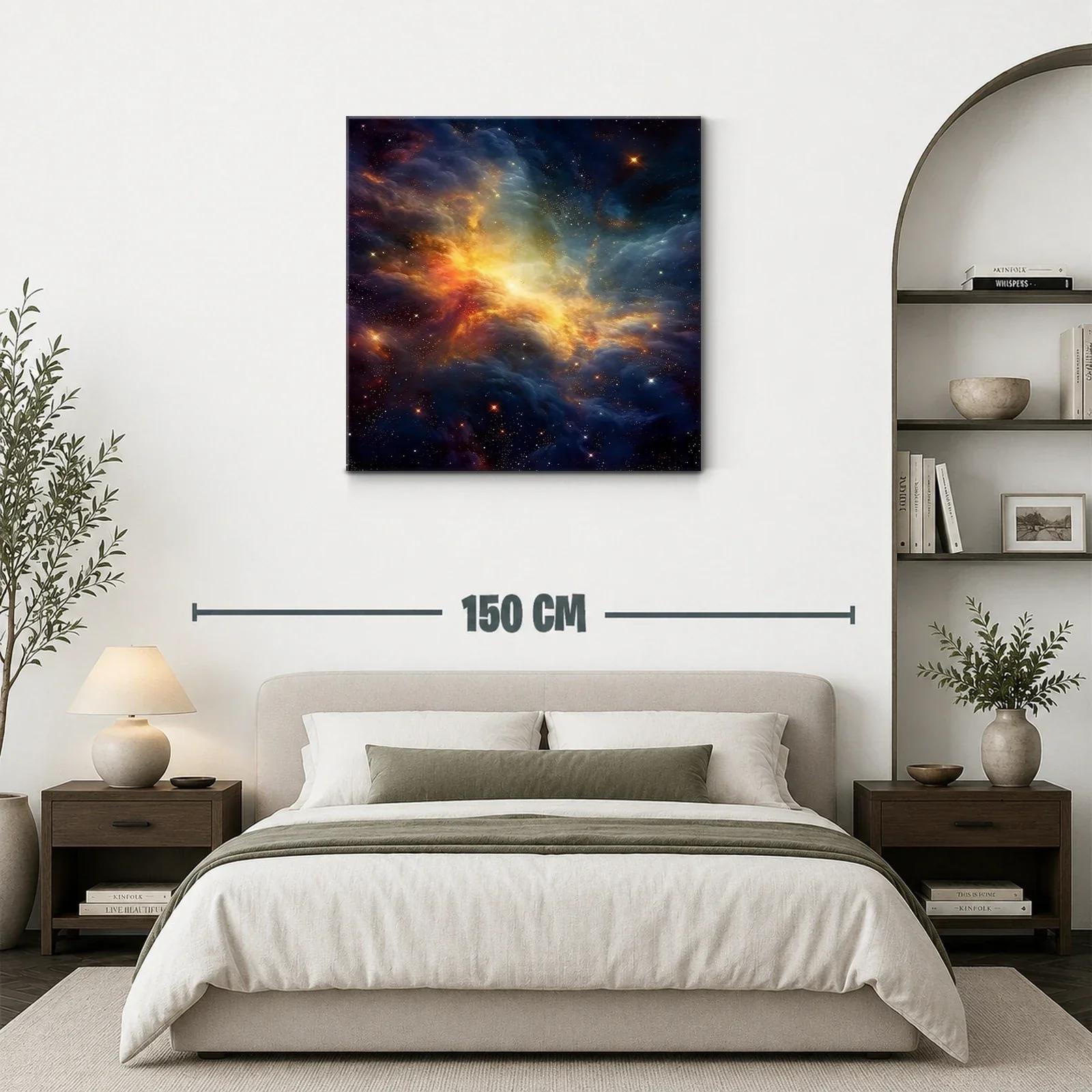 Cielo estrellado con nebulosa en tonos cálidos y fríos — miniatura 3