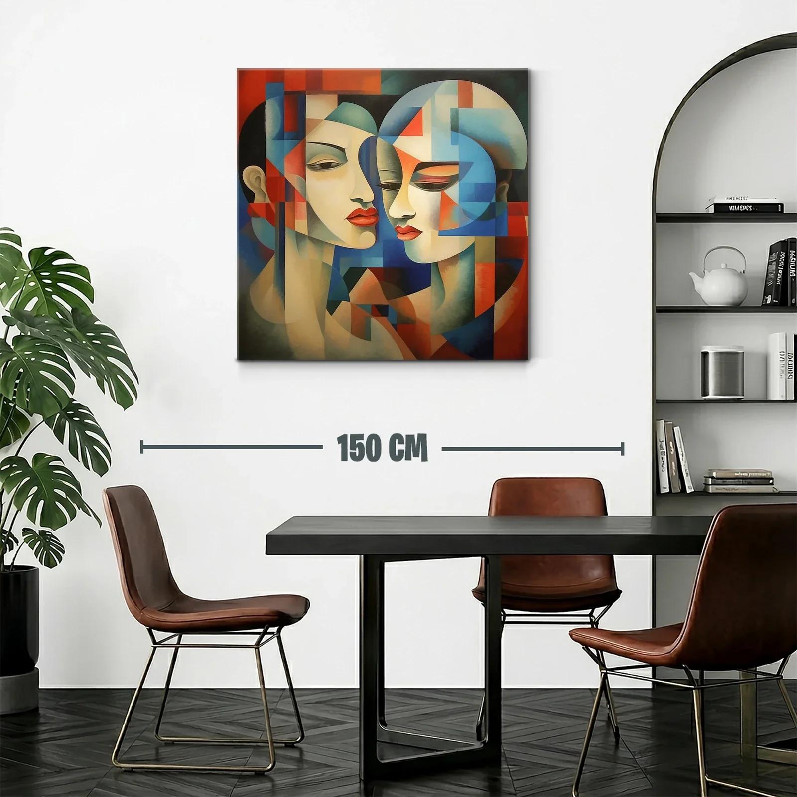 Retratos abstractos en tonos cálidos y fríos vibrantes — miniatura 2