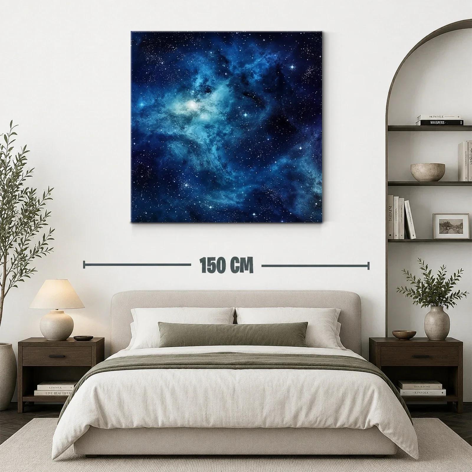 Cielo estrellado en vibrantes tonos azules y negros — miniatura 3