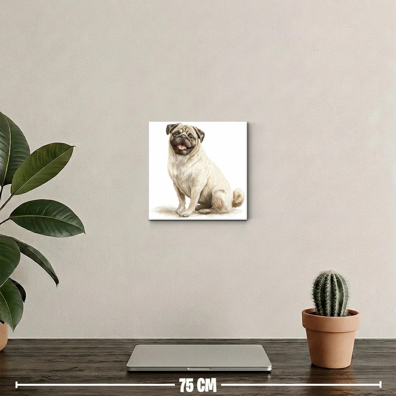 Cuadro decorativo perro carlino sonriente — miniatura 2