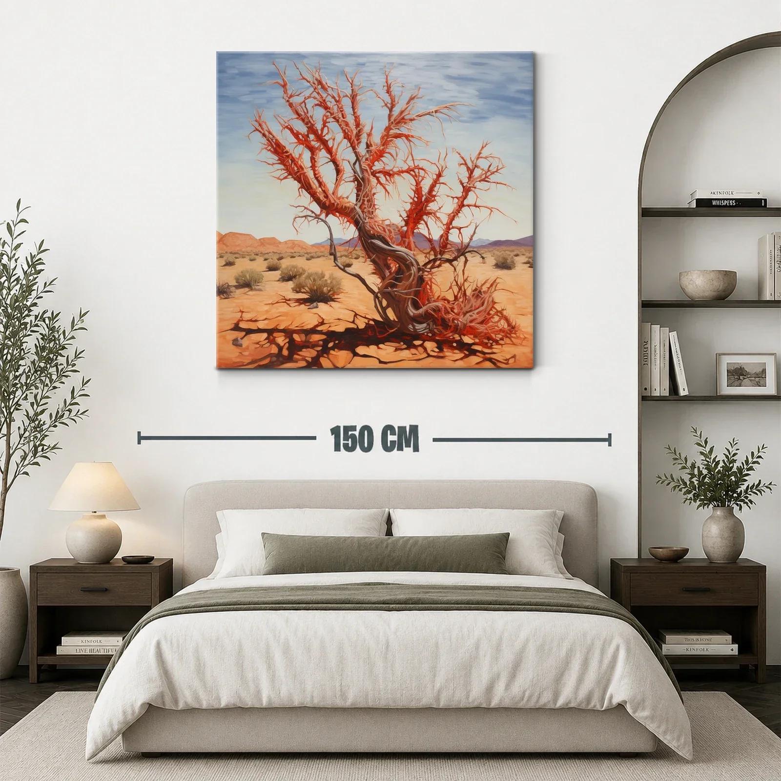 Árbol Seco en Paisaje Árido de Tonos Cálidos — miniatura 3
