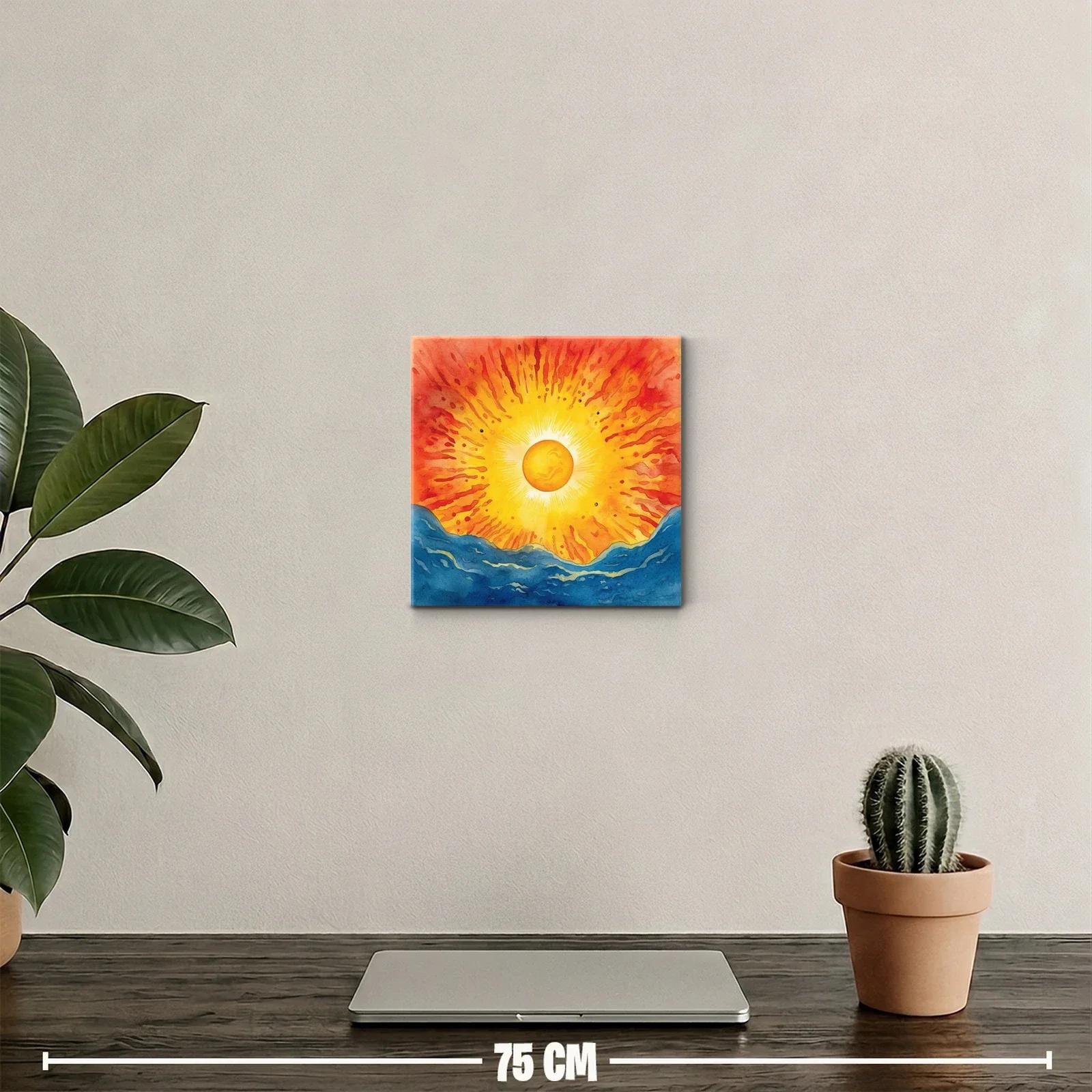 Explosión de luz solar sobre montañas azules vibrantes — miniatura 2
