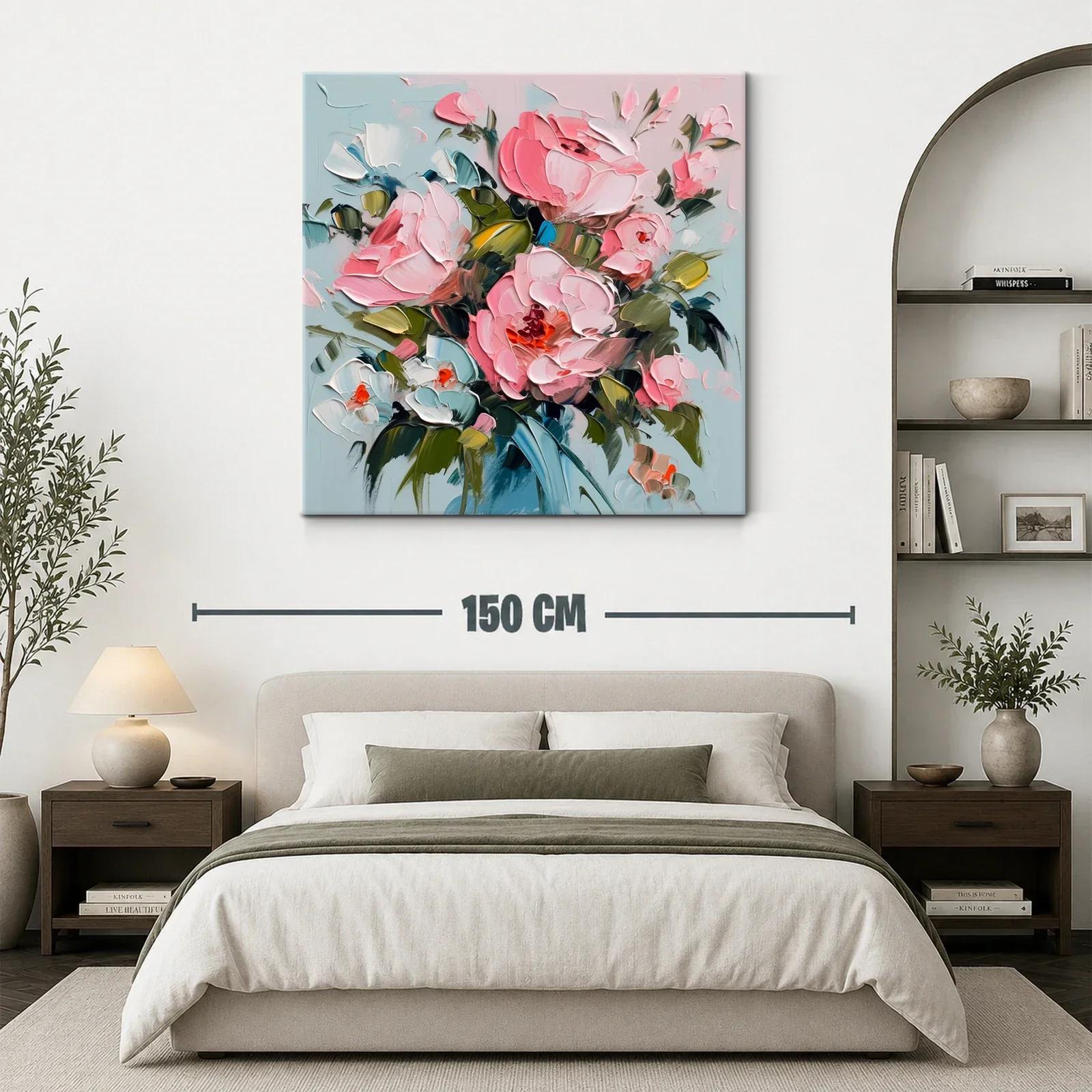 Ramo de flores en tonos rosa y blanco vibrantes — miniatura 3