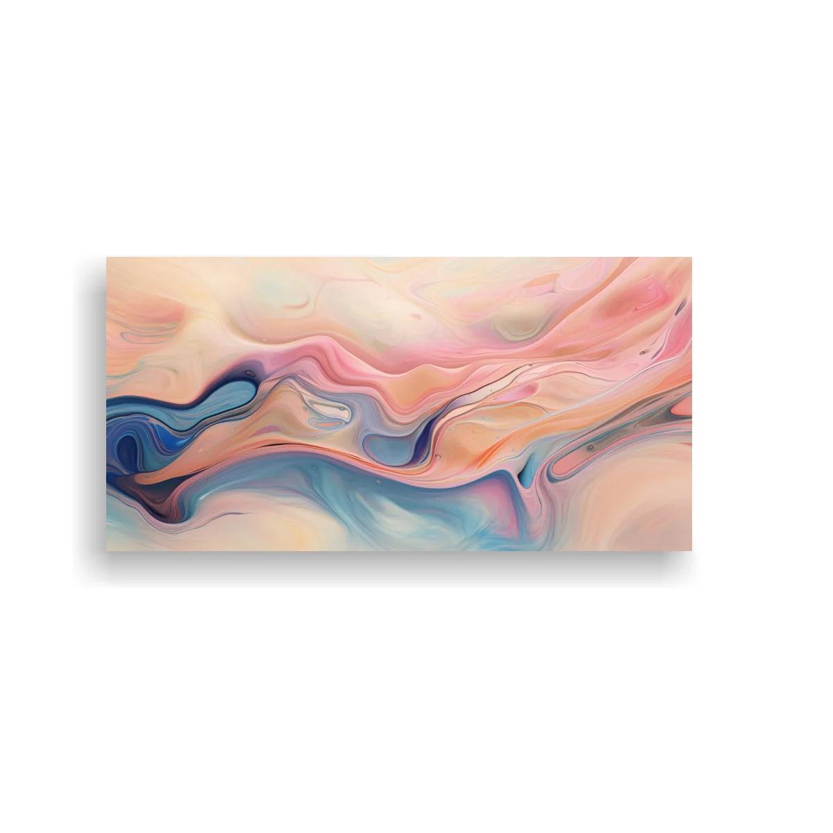 Cuadro remolinos fluidos abstractos en franjas onduladas