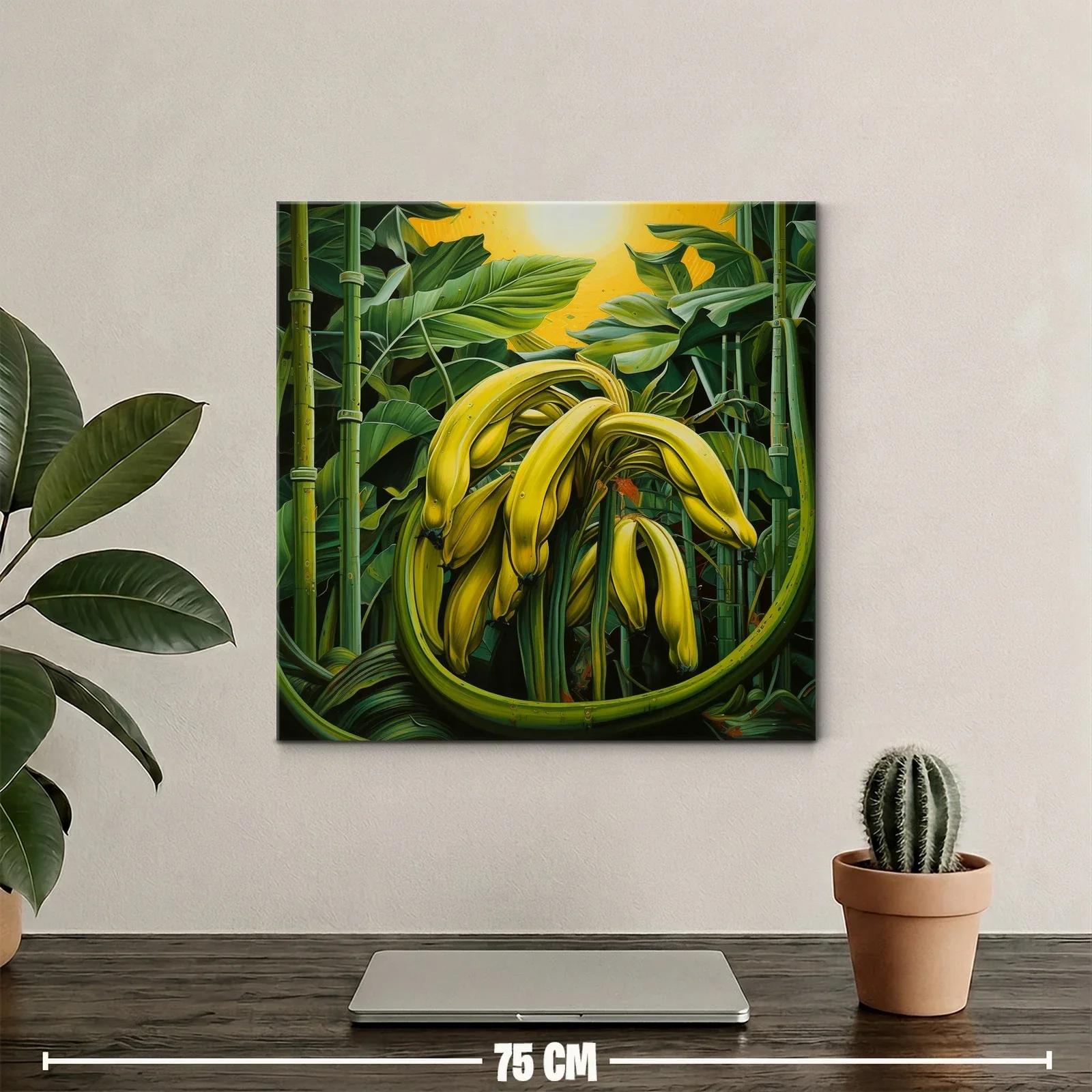 Cuadro vibrante de plátanos maduros bajo el sol tropical — miniatura 2