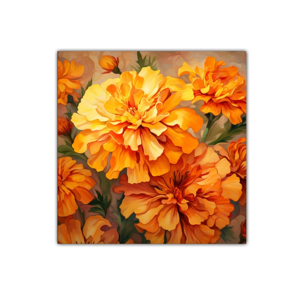 Cuadro Decorativo Flores Naranjas Vibrantes para Pared — imagen principal