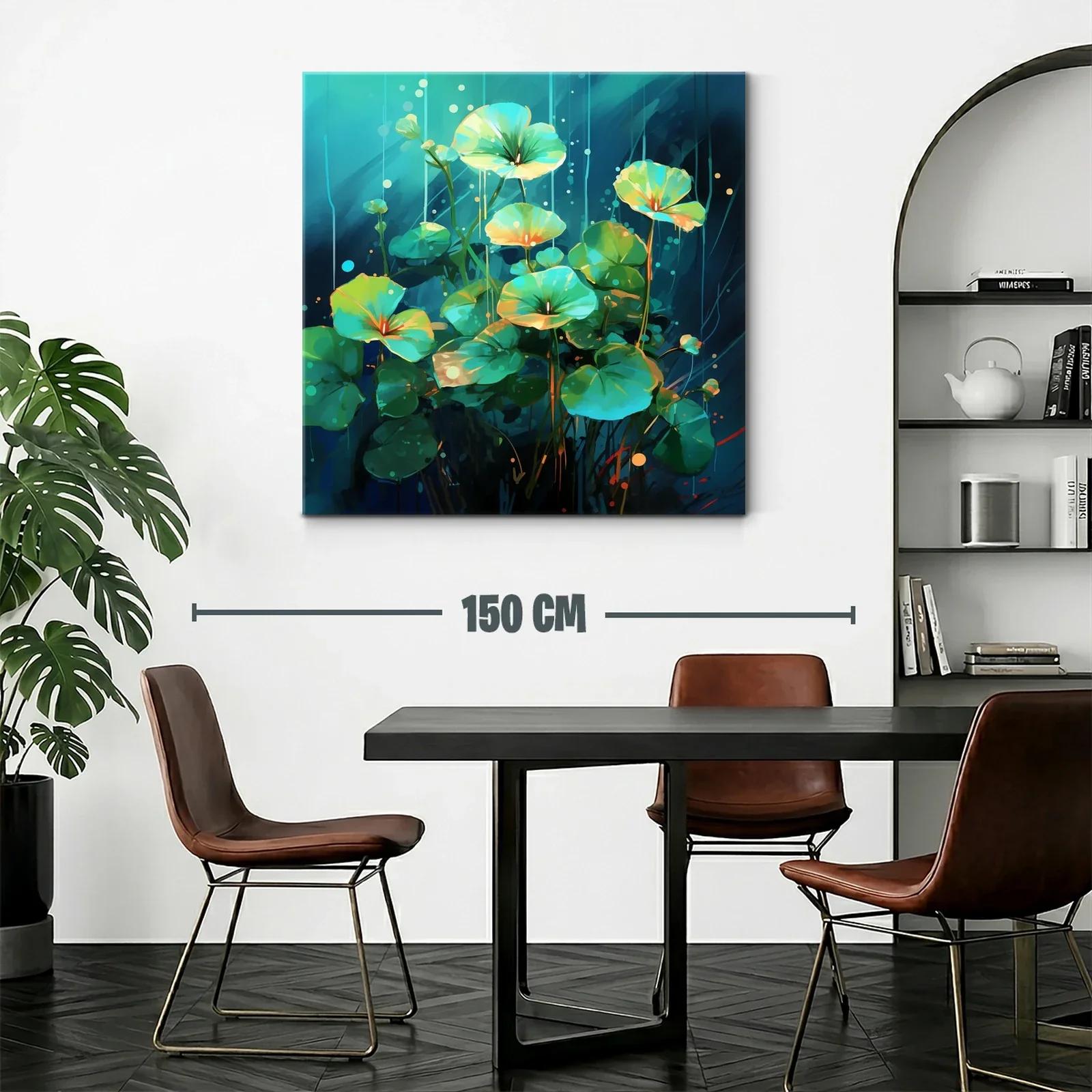 Elegancia natural con flores en tonos azul y verde — miniatura 2