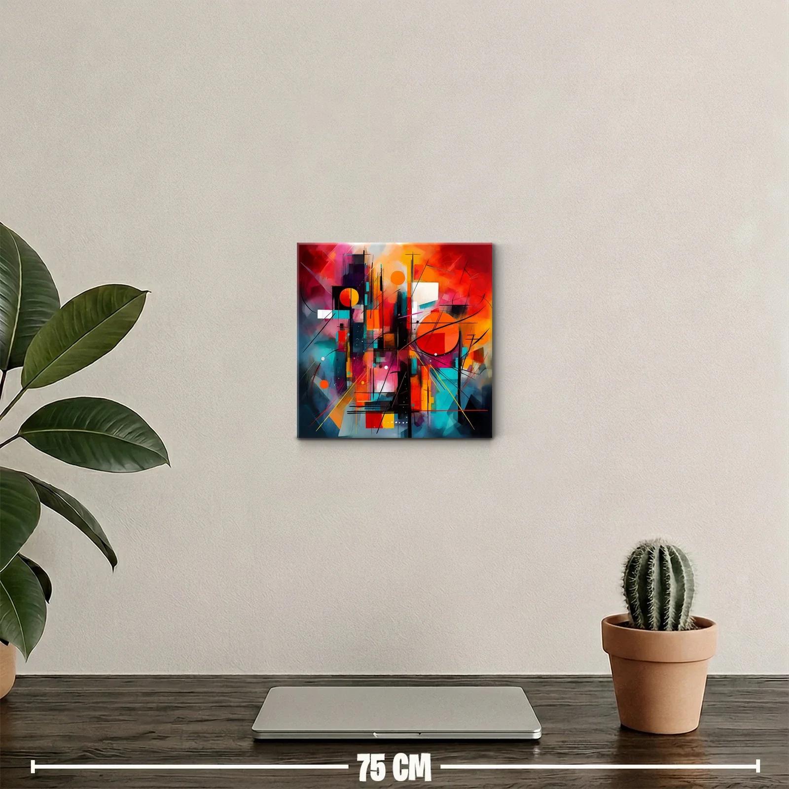 Composición abstracta con formas geométricas y colores vibrantes — miniatura 2