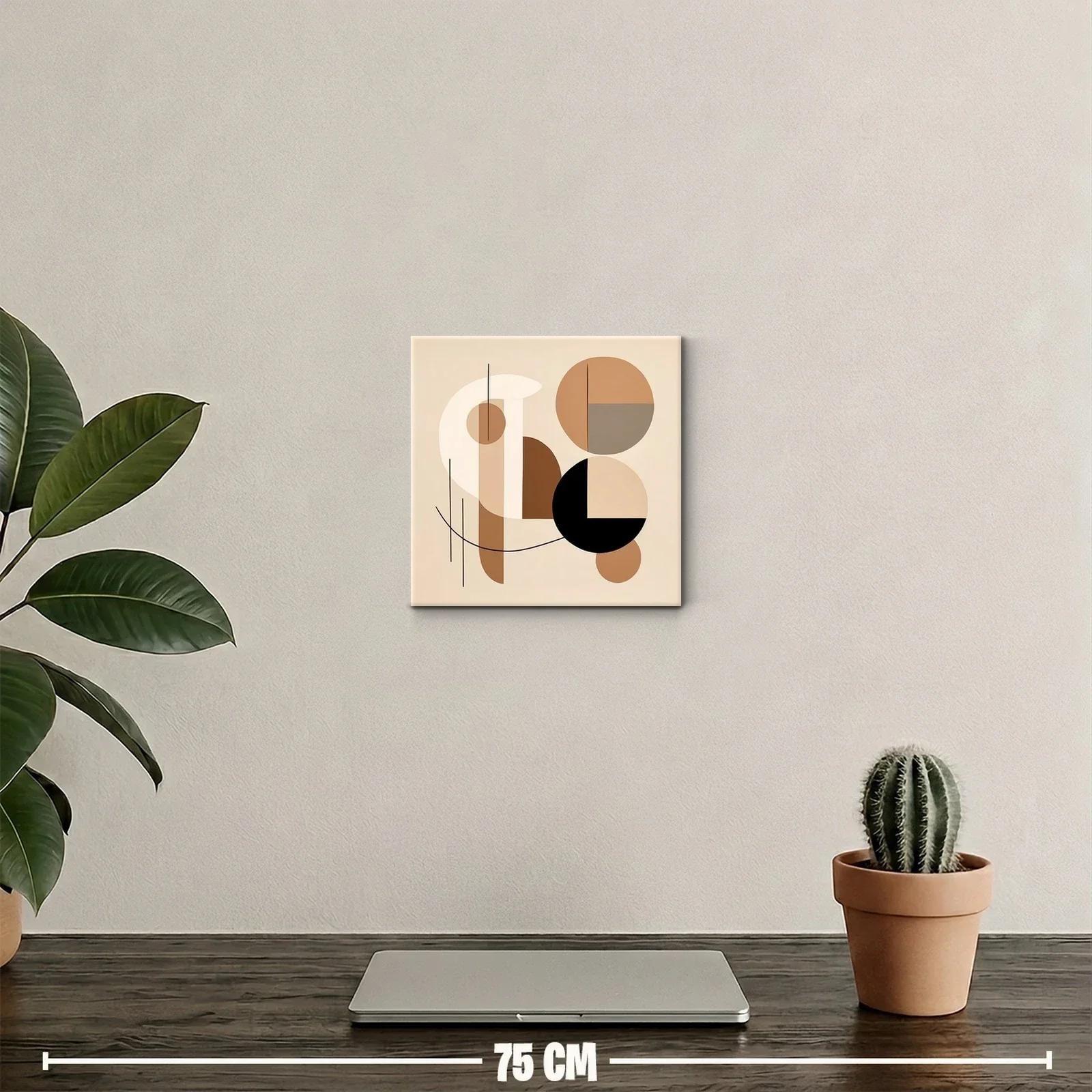 Composición geométrica en tonos tierra y negro — miniatura 2