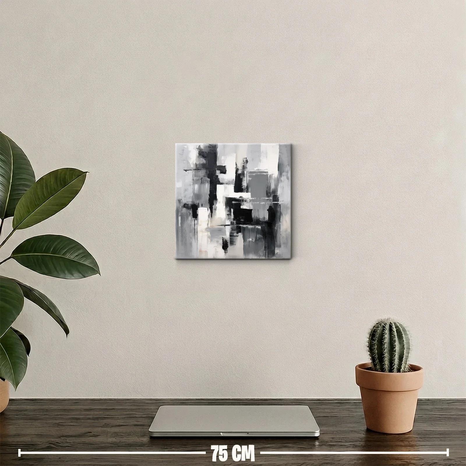 Composición Abstracta en Tonos Grises y Negros — miniatura 2