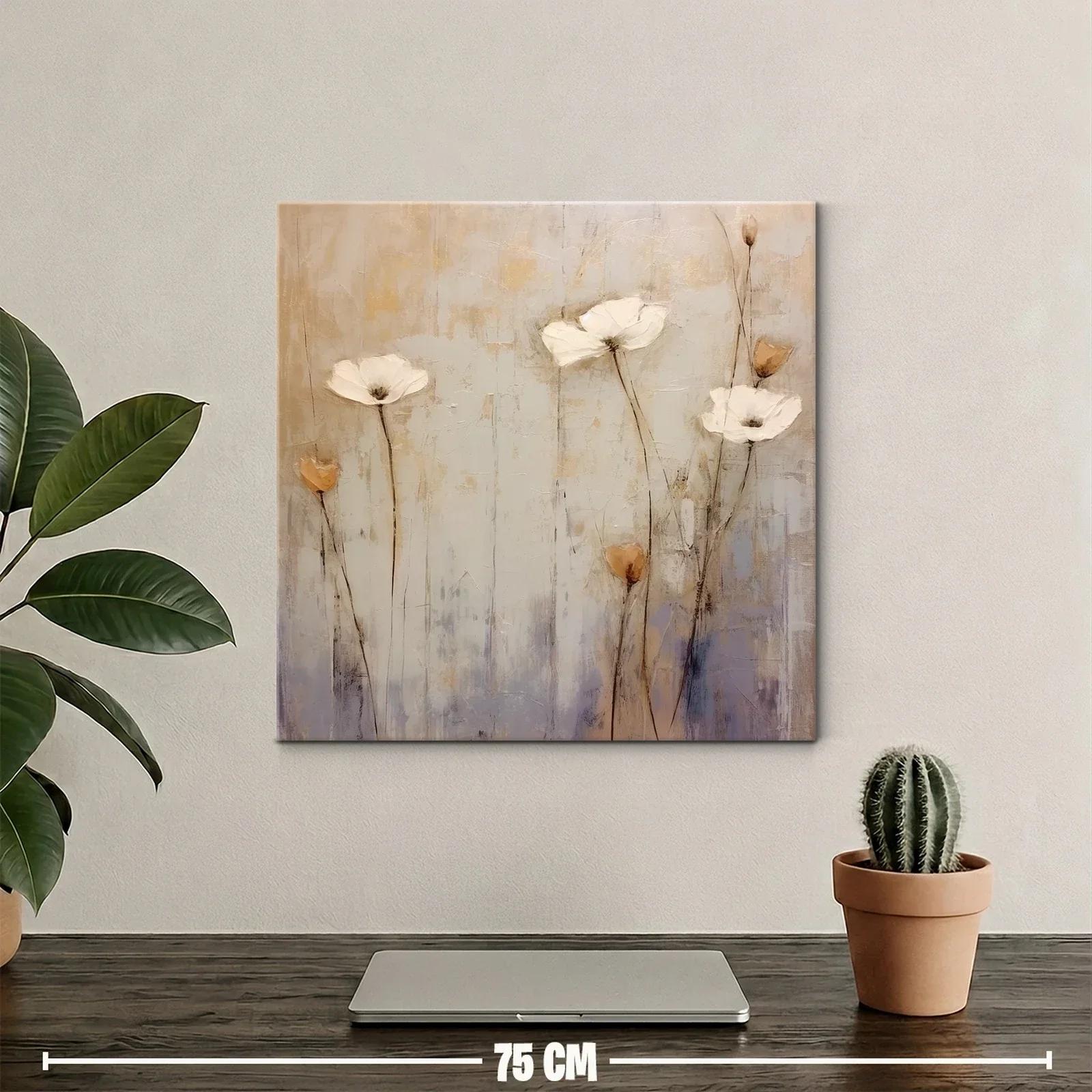 Cuadro floral con tonos neutros y aire delicado — miniatura 2