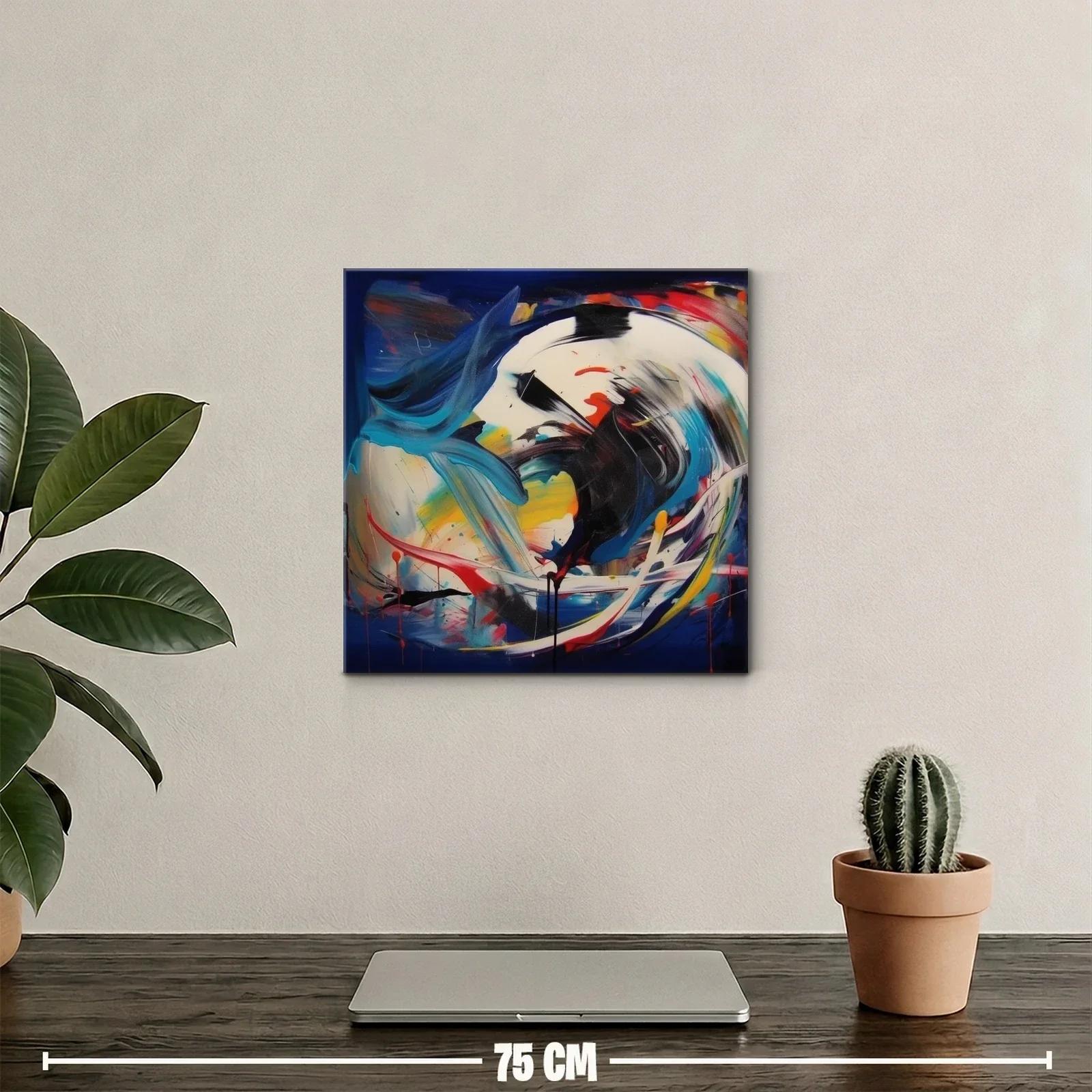 Cuadro abstracto vibrante con energía y movimiento dinámico — miniatura 2