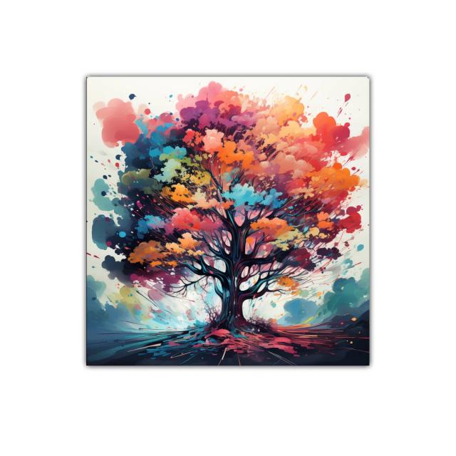 Árbol multicolor lleno de energía y vida para decorar espacios