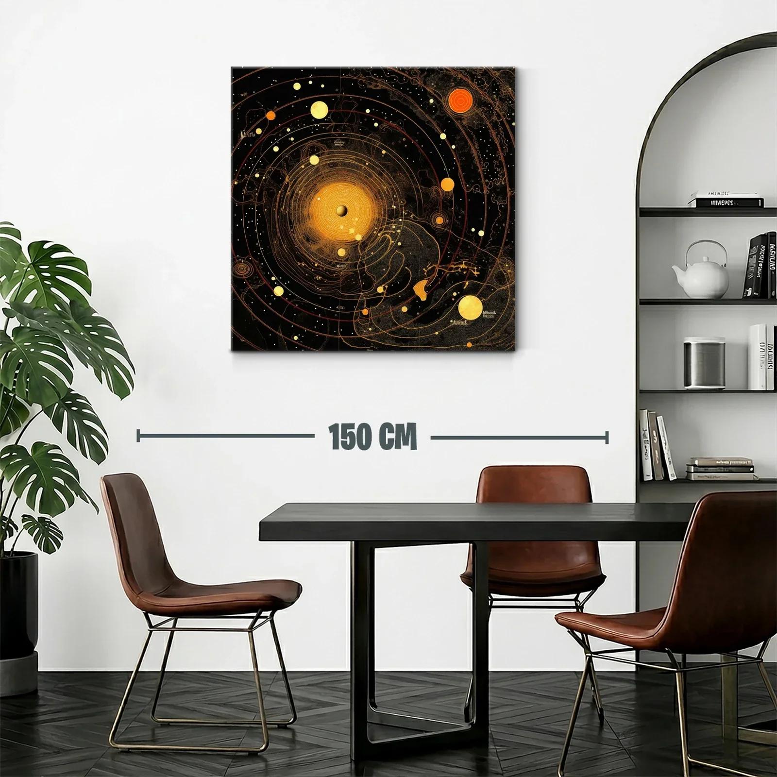 Representación artística del sistema solar con tonos cálidos — miniatura 2