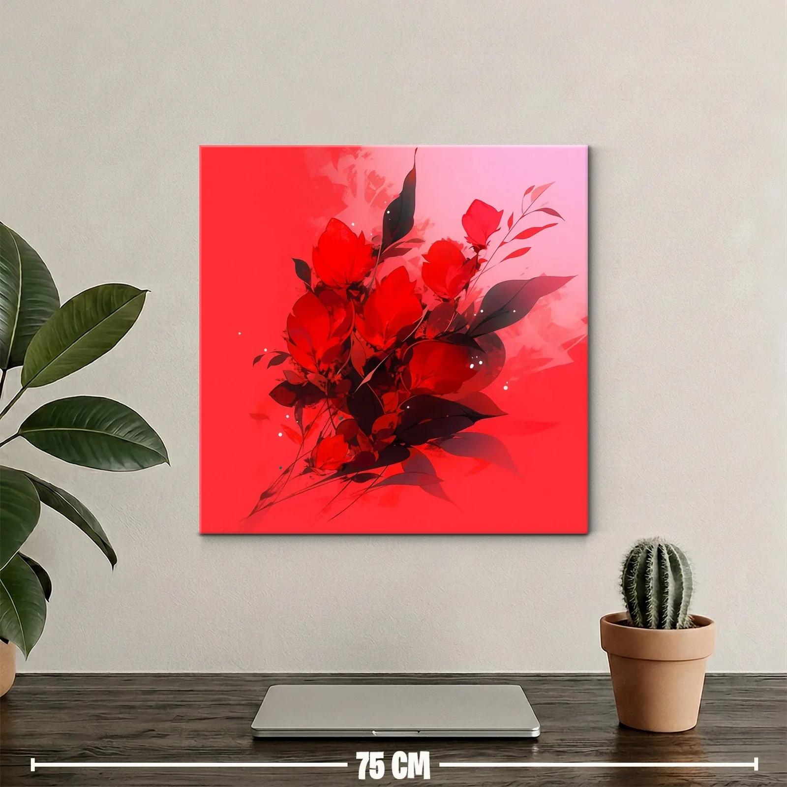 Elegante composición floral con intensos tonos rojos y negros — miniatura 2
