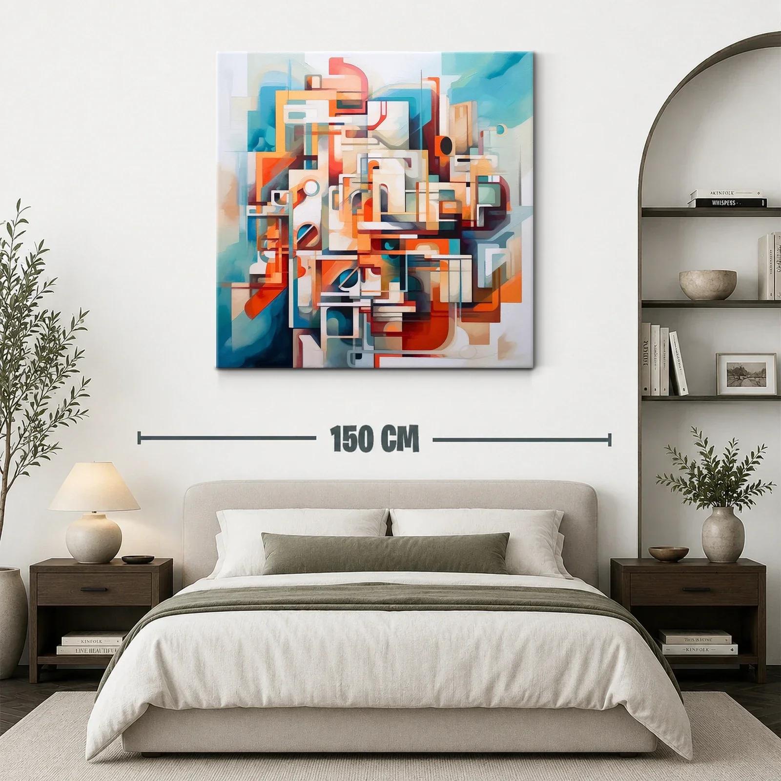 Composición abstracta con formas geométricas y tonos cálidos — miniatura 3
