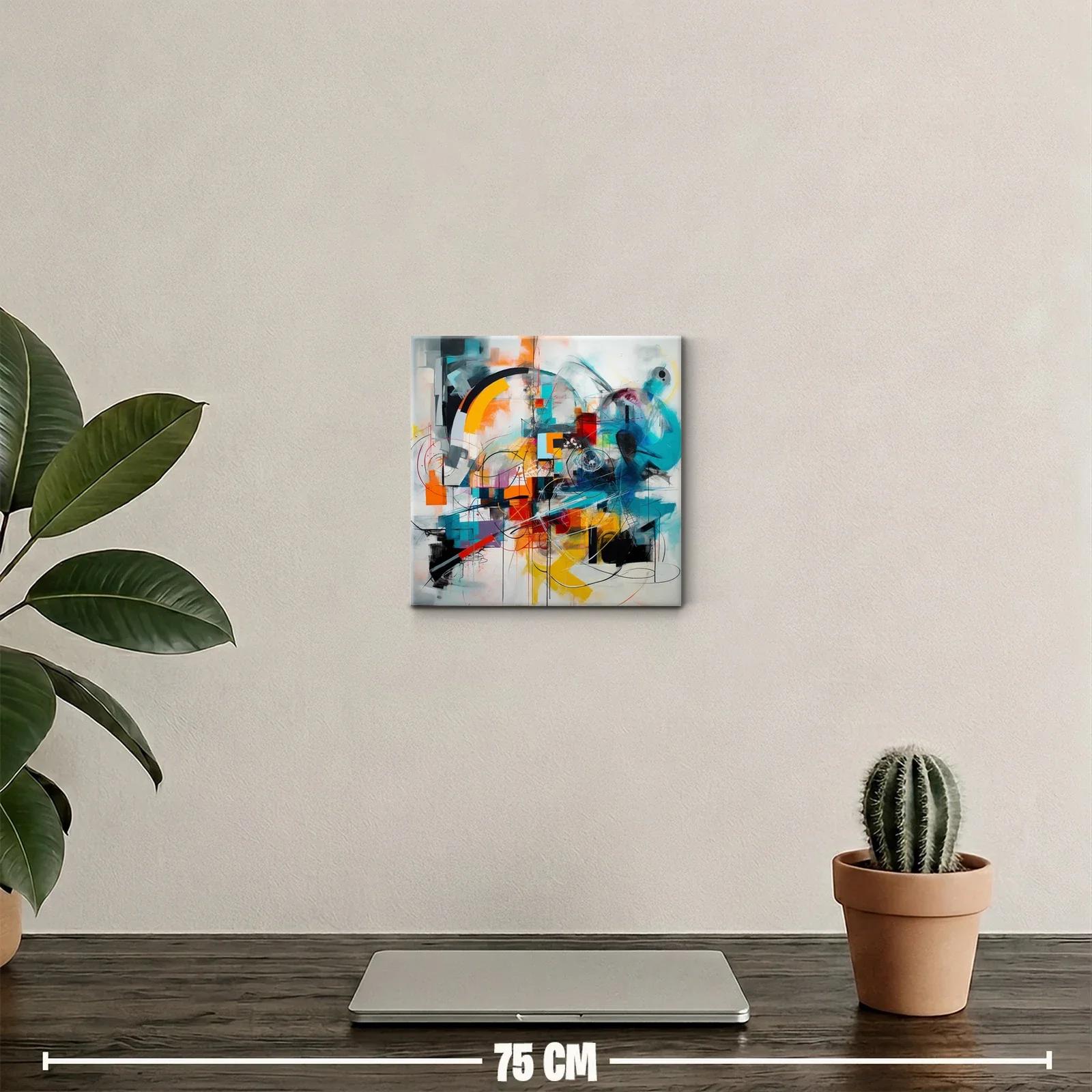 Cuadro abstracto con vibrante paleta de colores modernos — miniatura 2