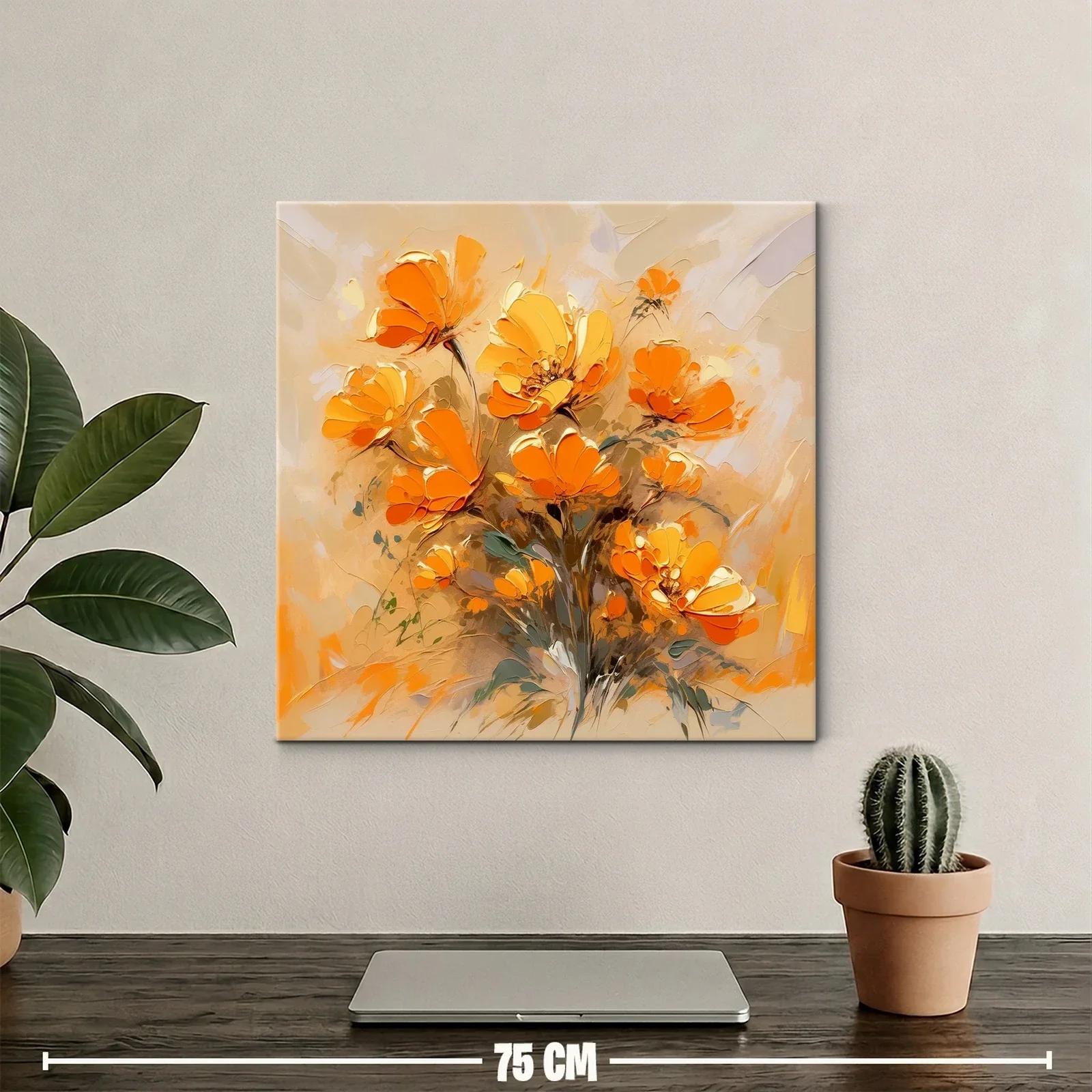Ramo vibrante de flores cálidas en tonos naranjas y amarillos — miniatura 2