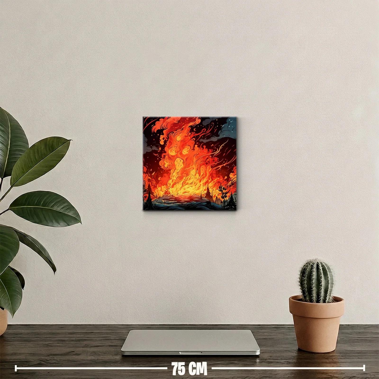 Intensidad ardiente en un paisaje en llamas vibrantes — miniatura 2