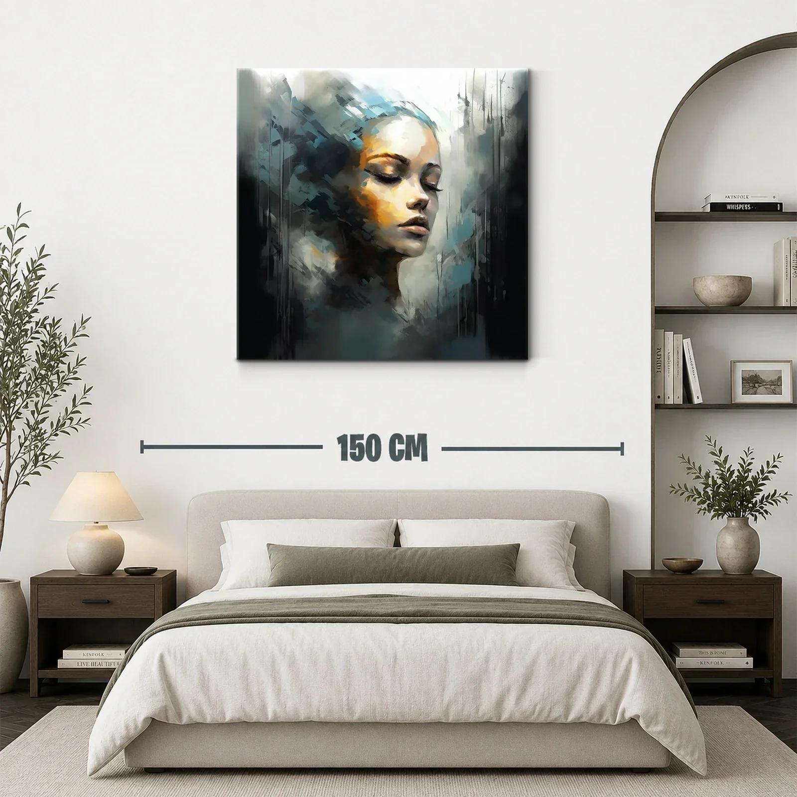 Rostro femenino en calma con tonos suaves y contrastes sutiles — miniatura 3
