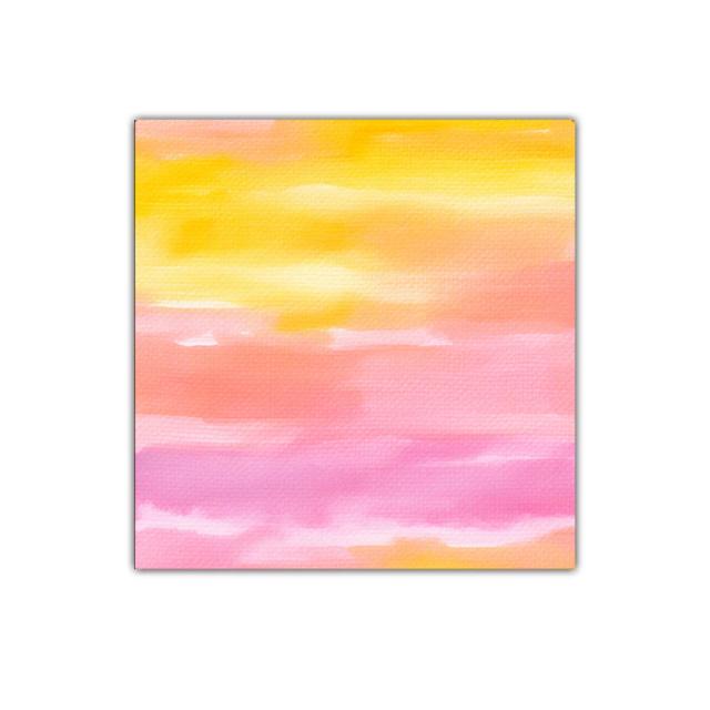 Cuadro decorativo con acuarela en tonos cálidos y suaves