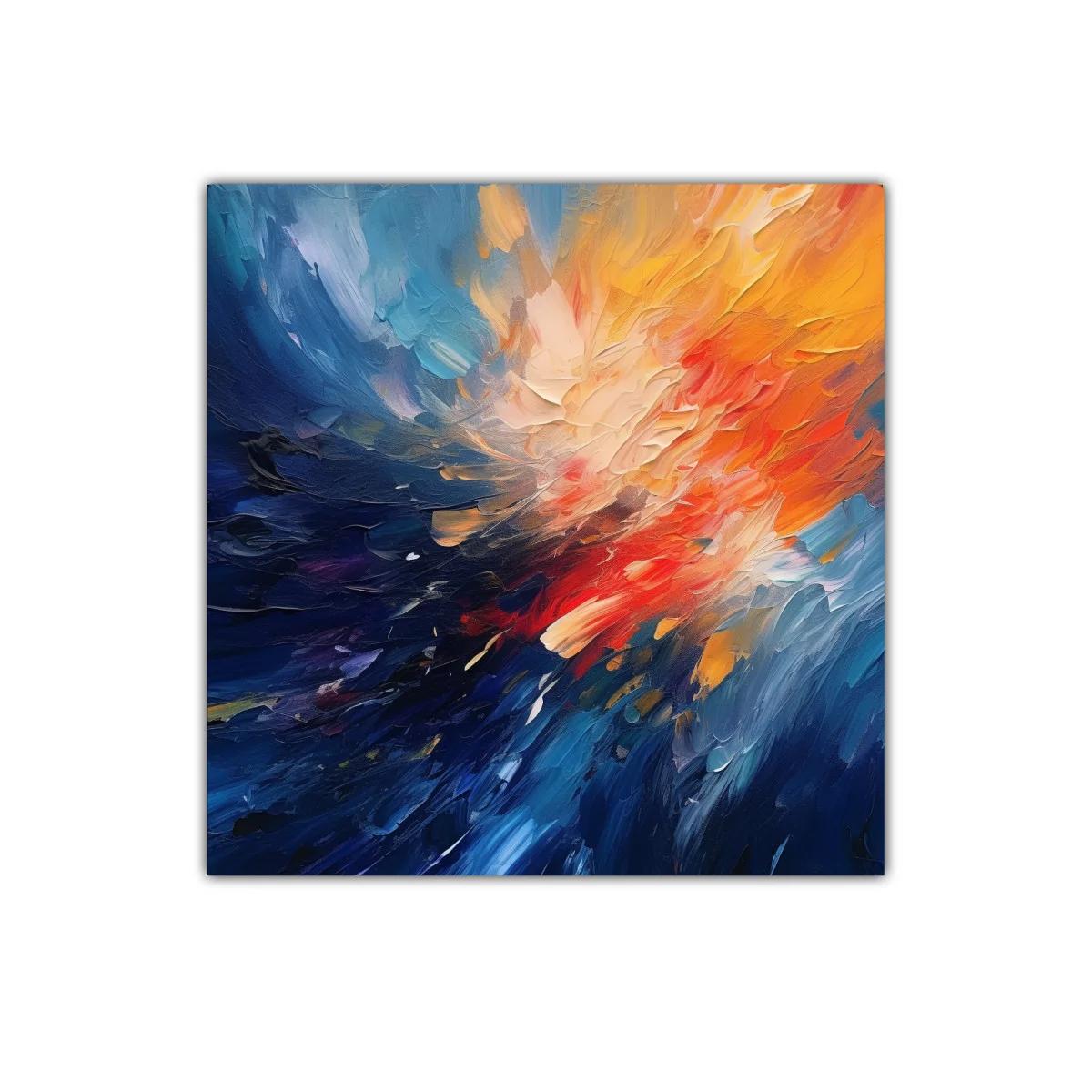 Explosión de color vibrante en composición abstracta dinámica