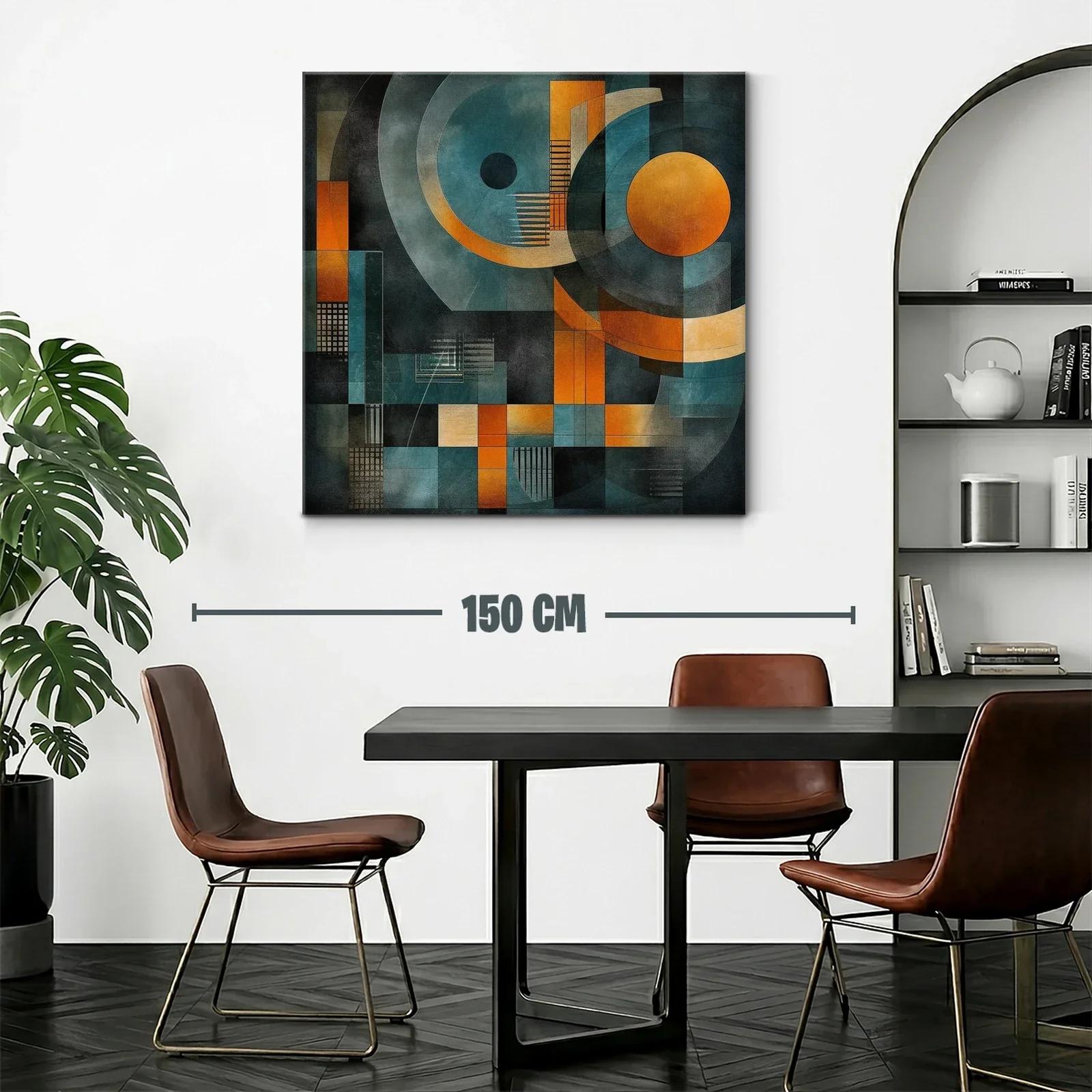 Composición abstracta con formas geométricas y tonos cálidos — miniatura 2