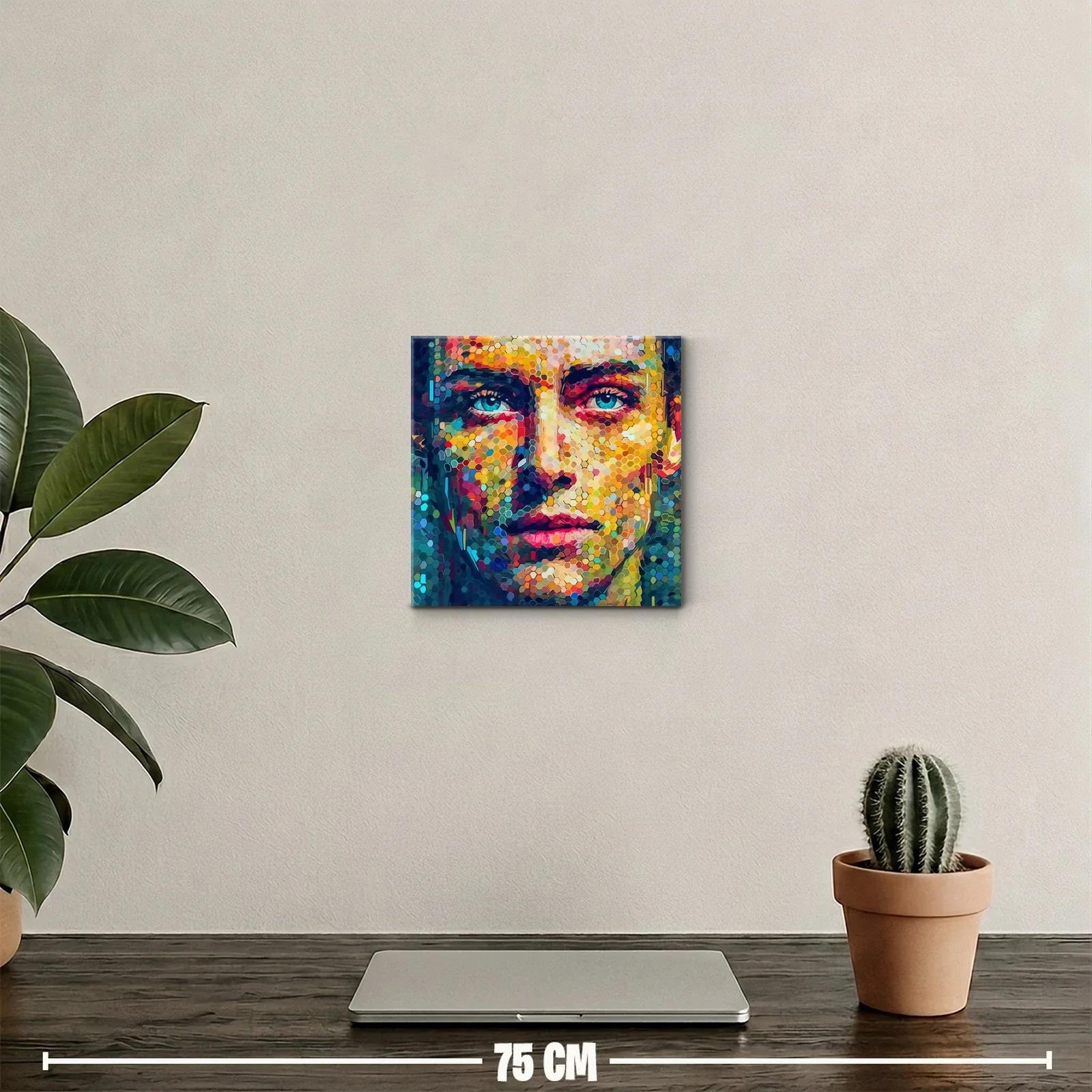 Rostro femenino con vibrante mosaico de colores — miniatura 2