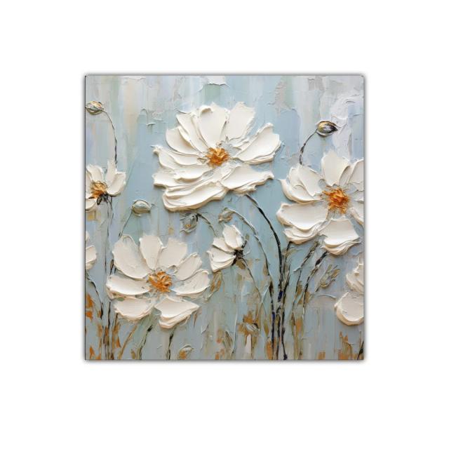 Cuadro floral con tonos suaves y textura elegante