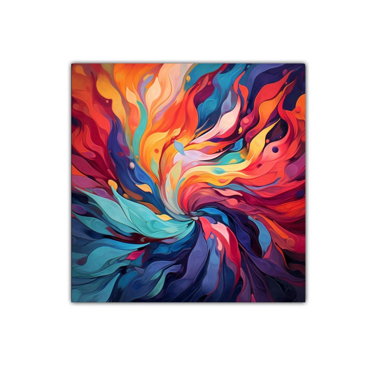 Explosión de colores vibrantes en remolino abstracto — miniatura 1