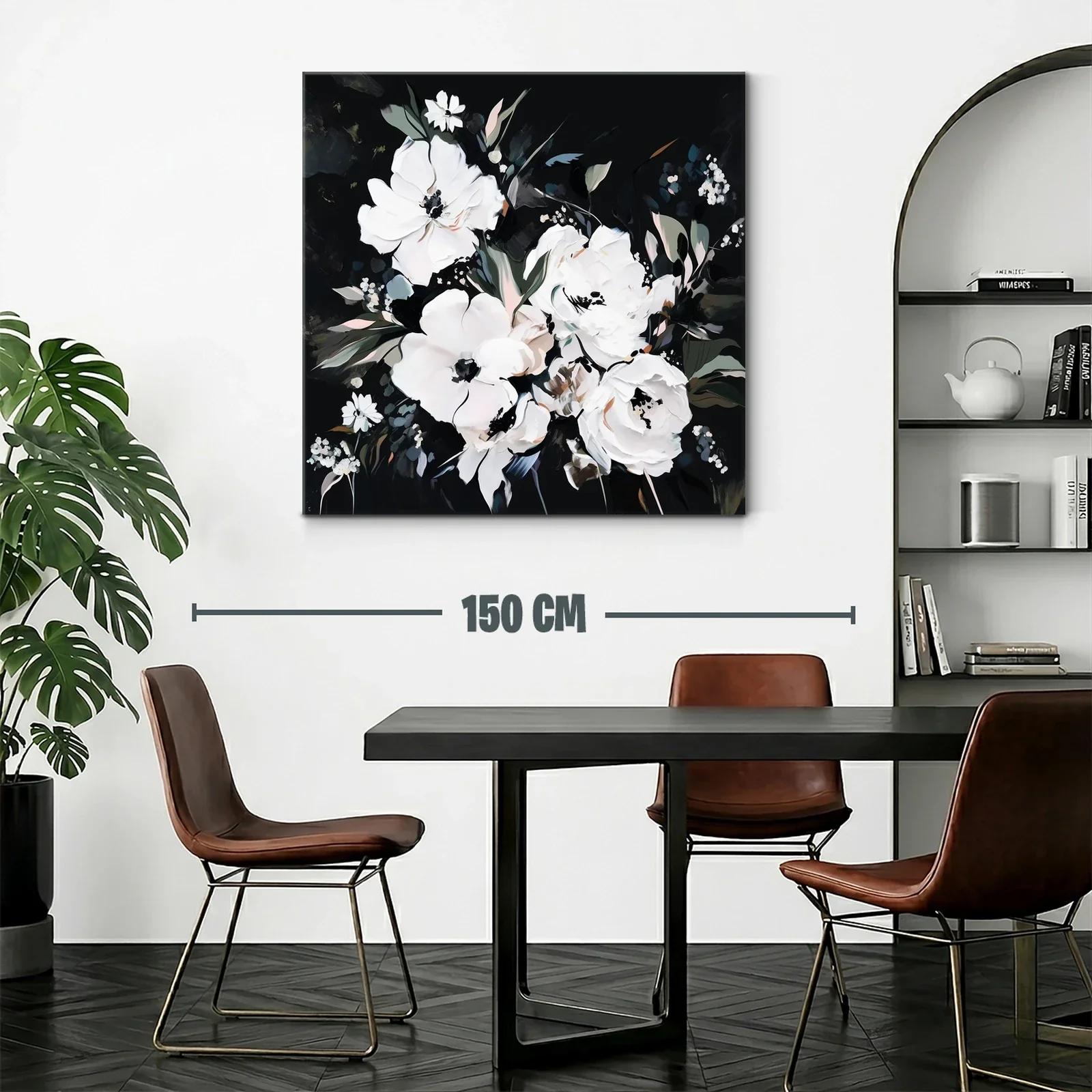 Elegancia floral en tonos blanco y negro — miniatura 2