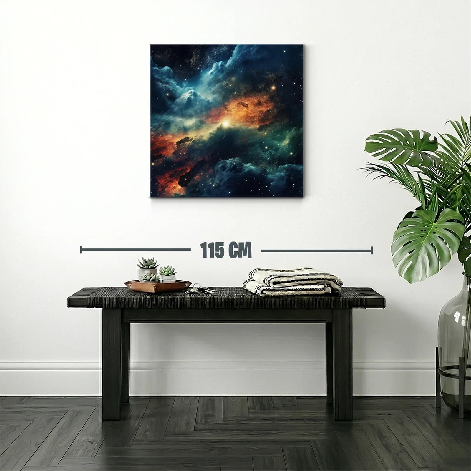Nebulosa Cósmica en Tonos Profundos y Vibrantes — miniatura 2