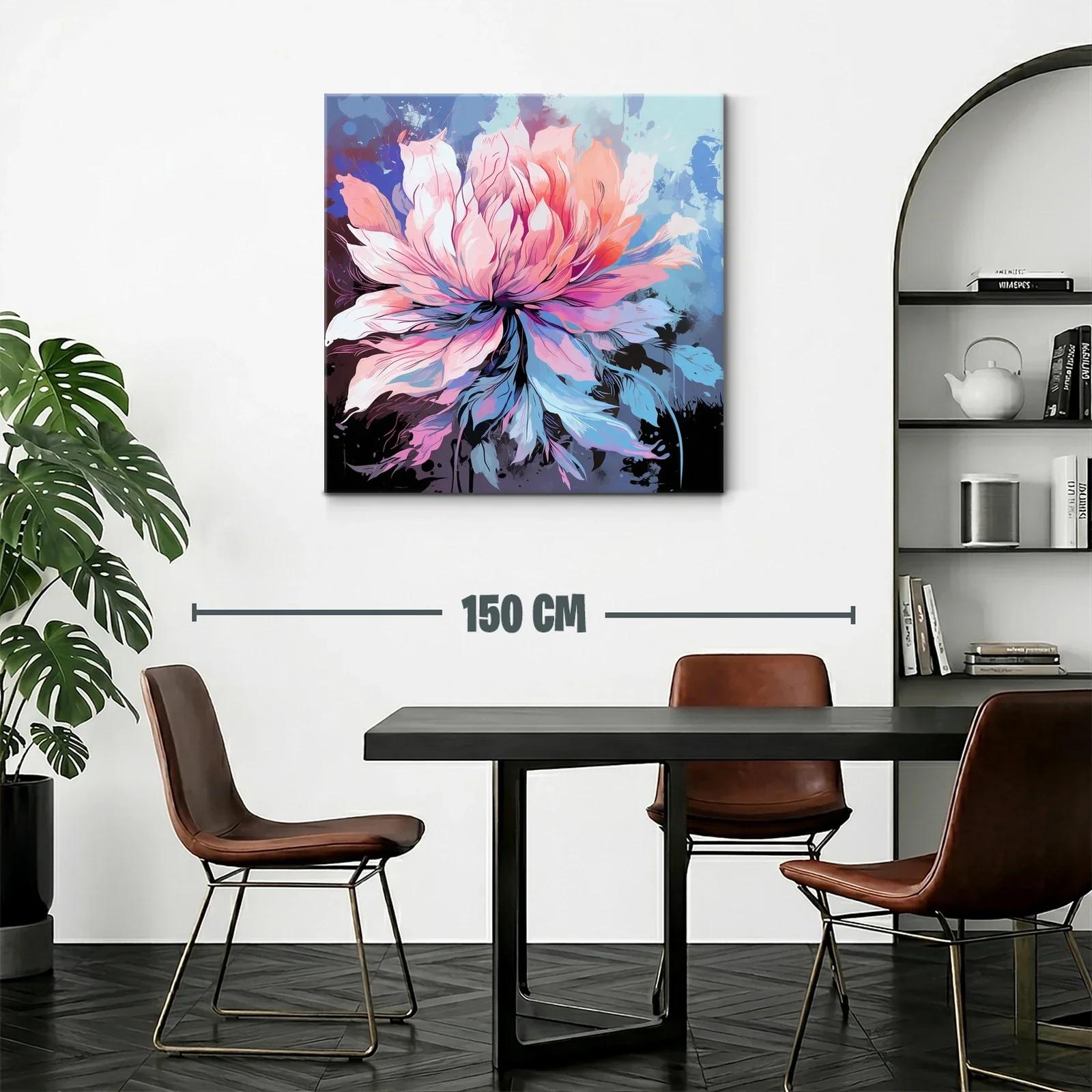 Flor de explosión cromática en tonos pastel y azules — miniatura 2