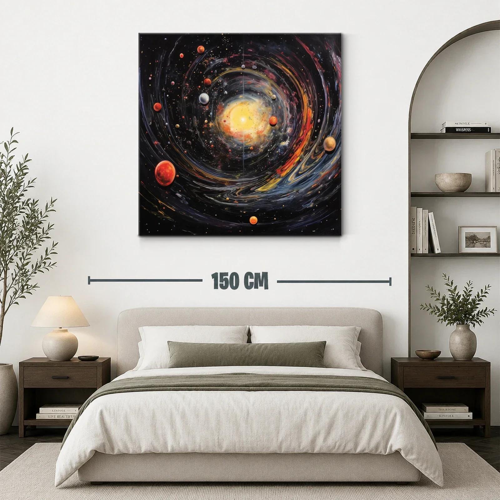 Explosión cósmica con planetas en movimiento dinámico — miniatura 3