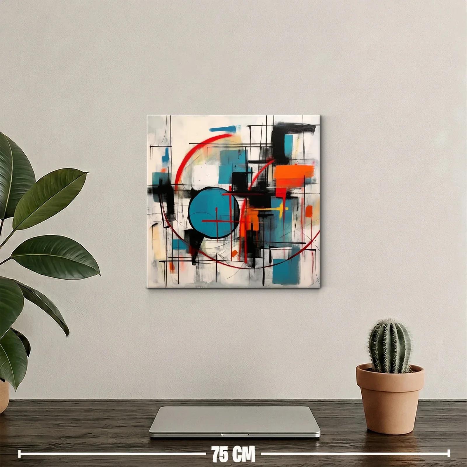 Composición Abstracta con Circulos y Líneas Geométricas — miniatura 2