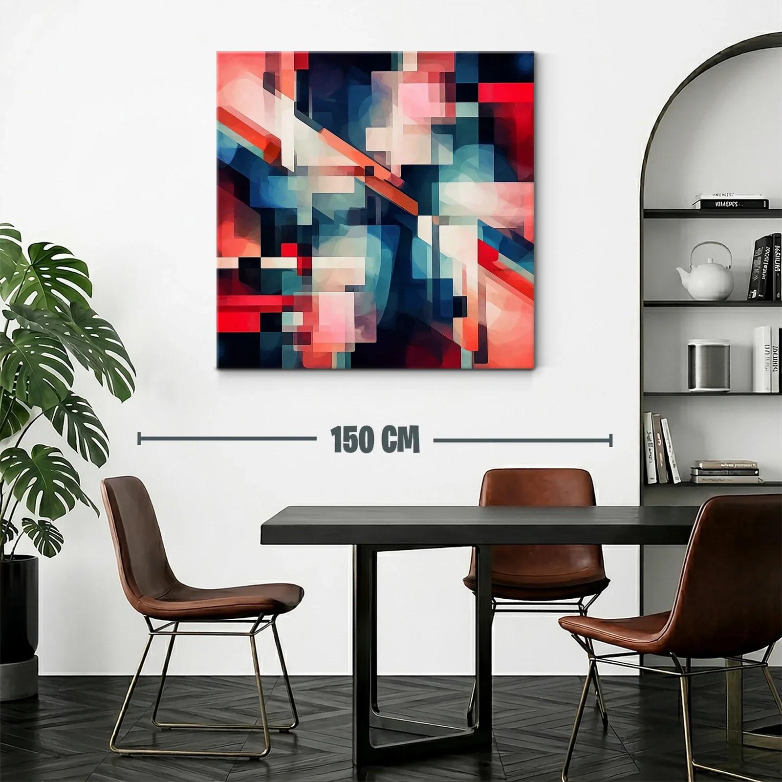 Composición abstracta con formas geométricas y tonos vibrantes — miniatura 2