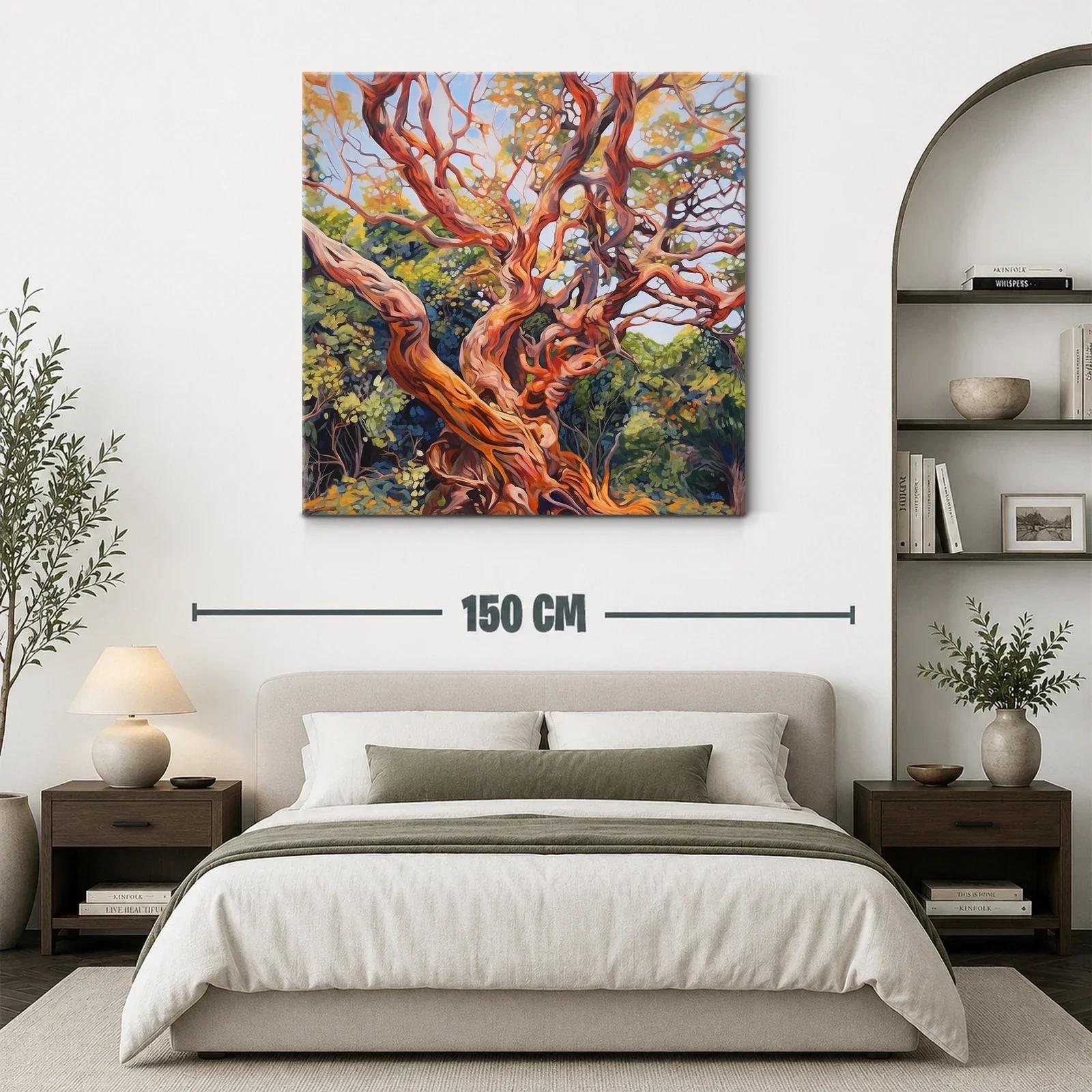 Árbol retorcido en tonos cálidos y naturaleza viva — miniatura 3