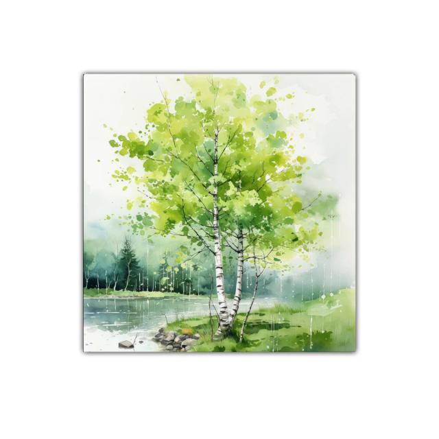 Serenidad natural junto al río con frescura y luz