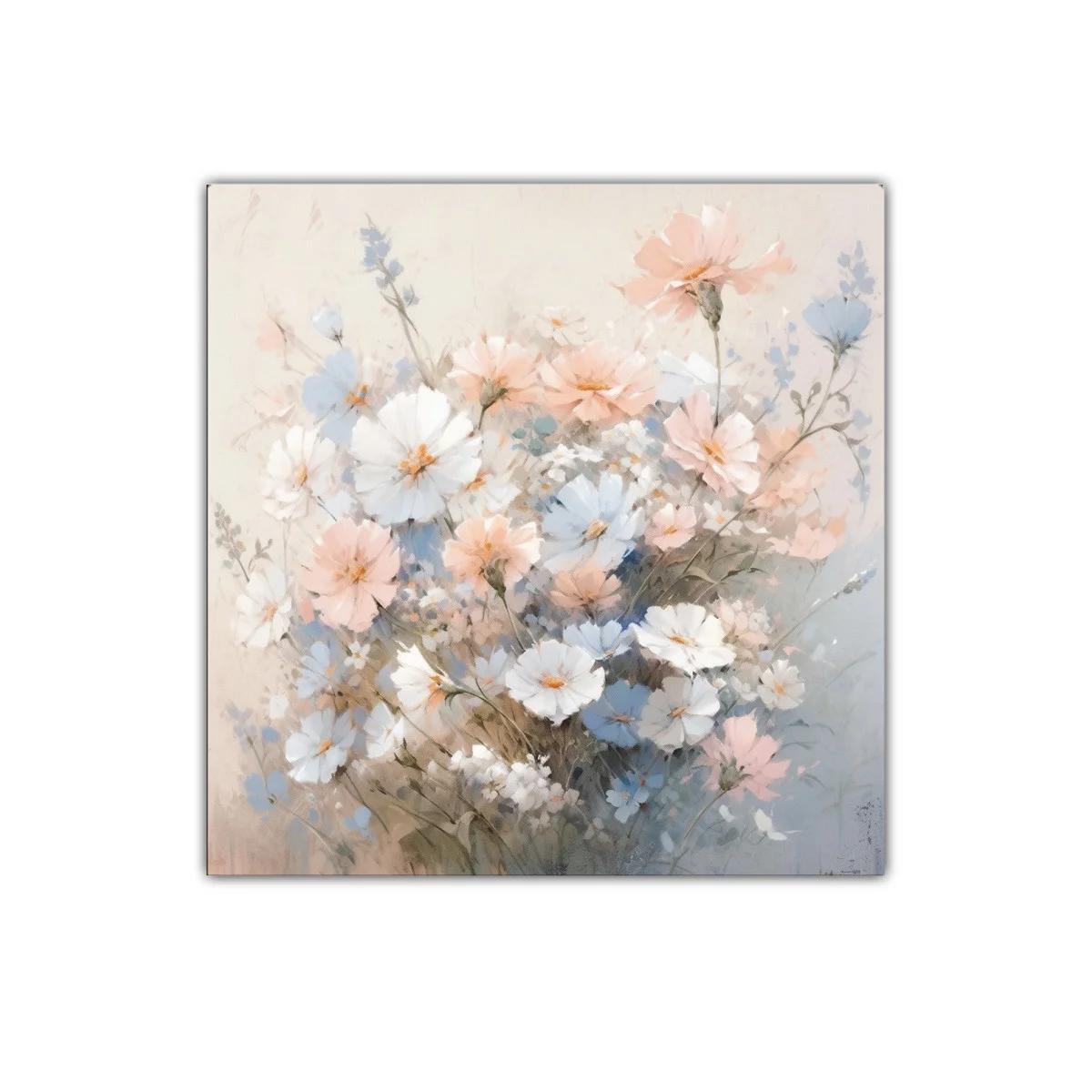 Ramillete delicado de flores en tonos pastel suaves