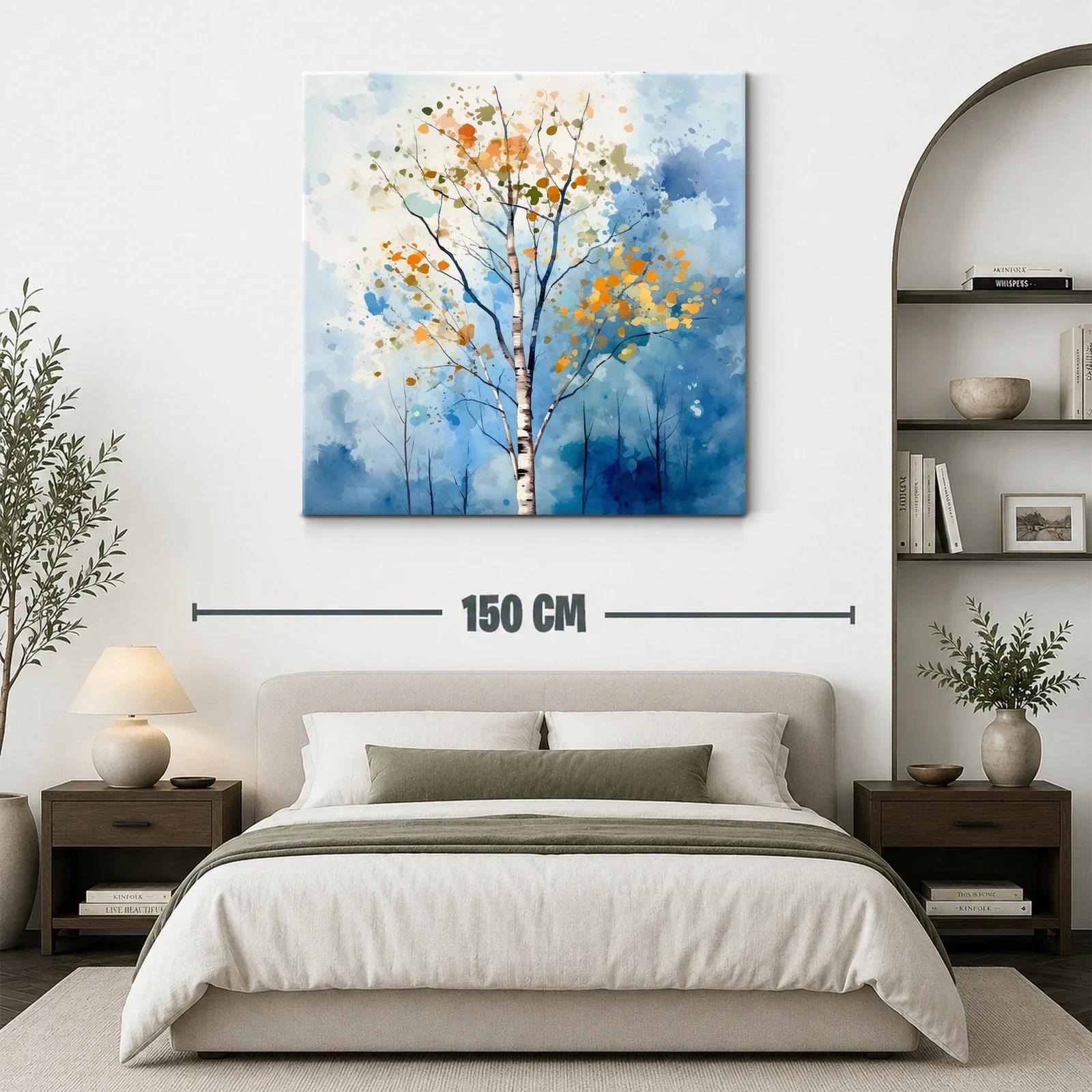 Árbol otoñal entre cielos azules y tonos cálidos — miniatura 3