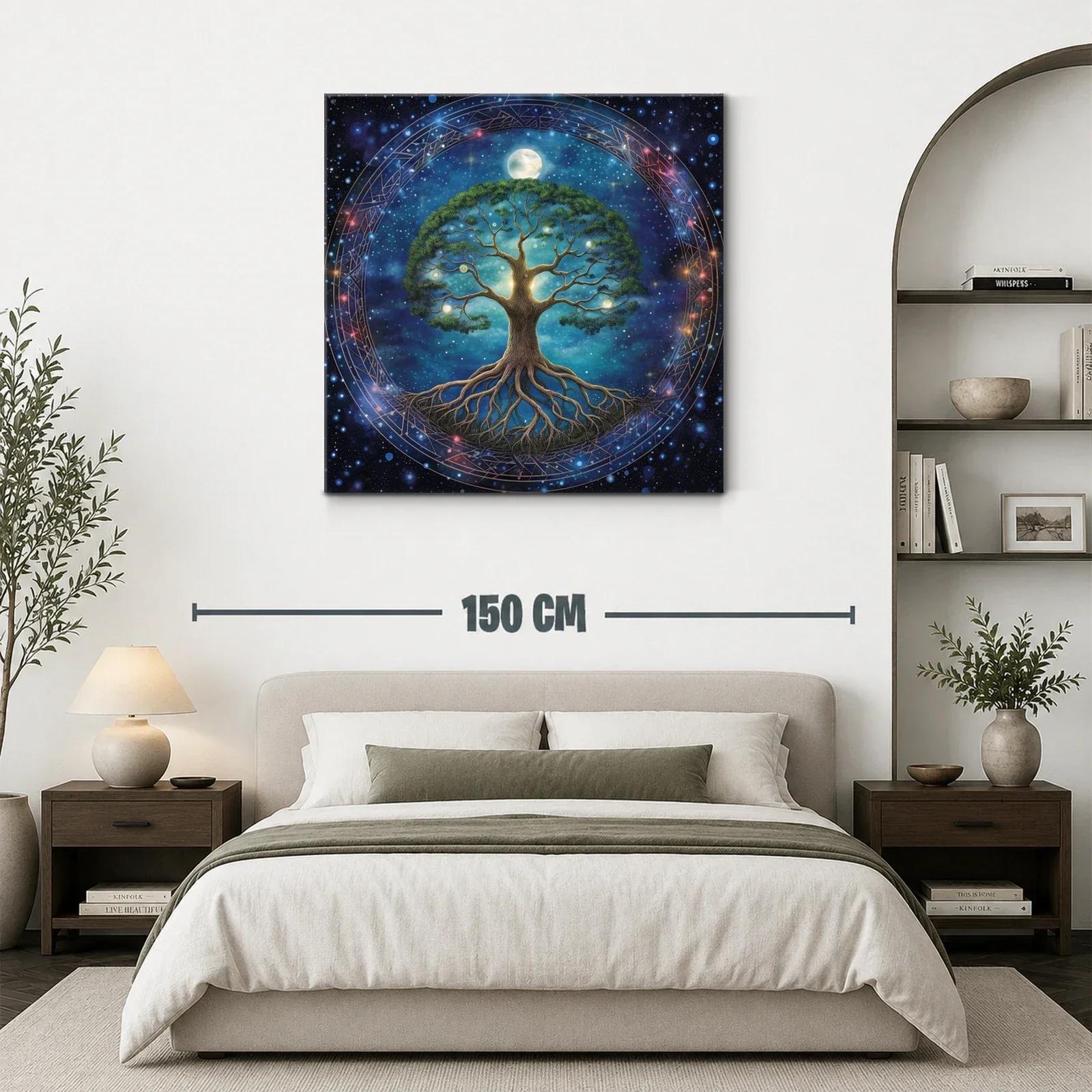 Árbol de la vida iluminado bajo un cielo estrellado — miniatura 3