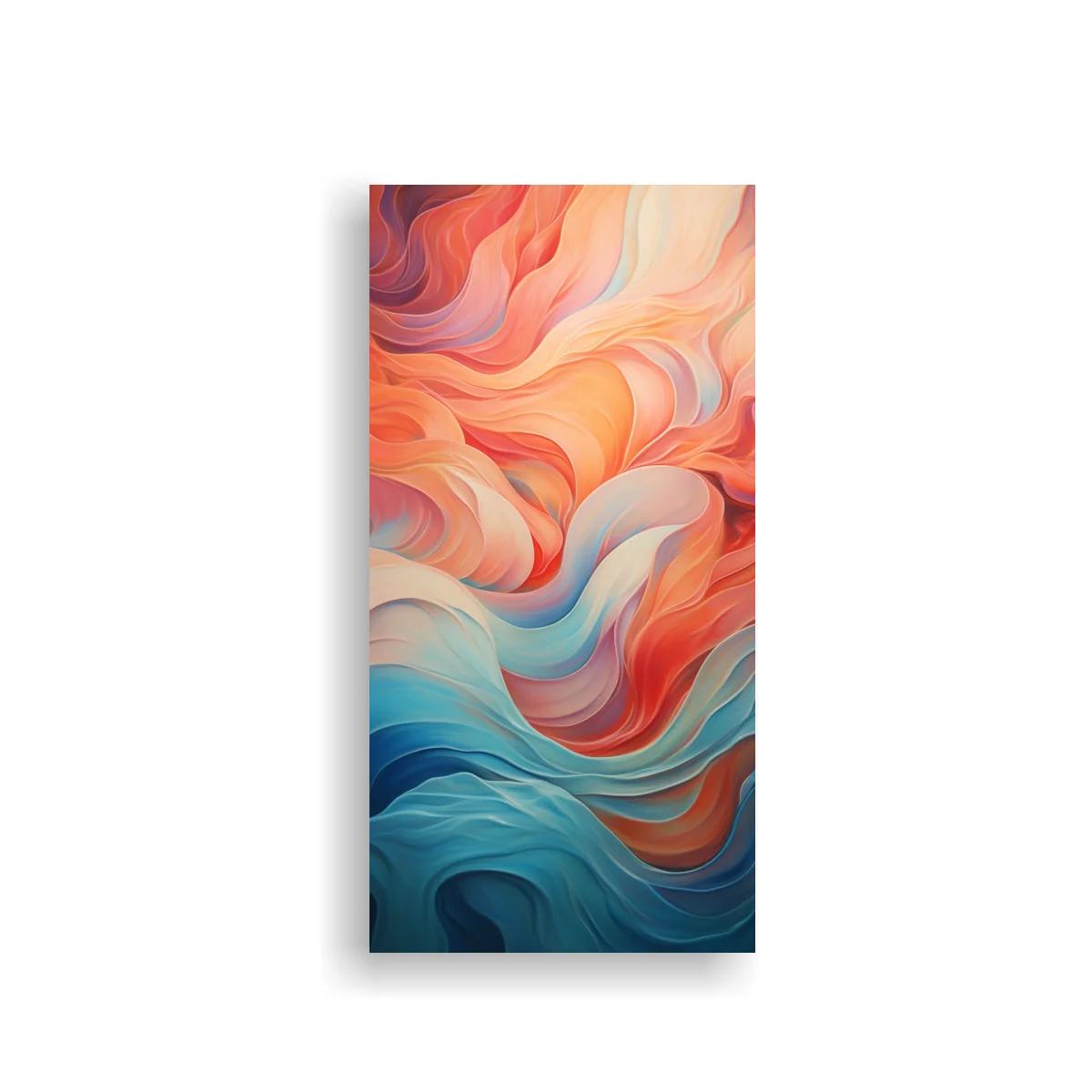 Cuadro ondas fluidas de color en degradado