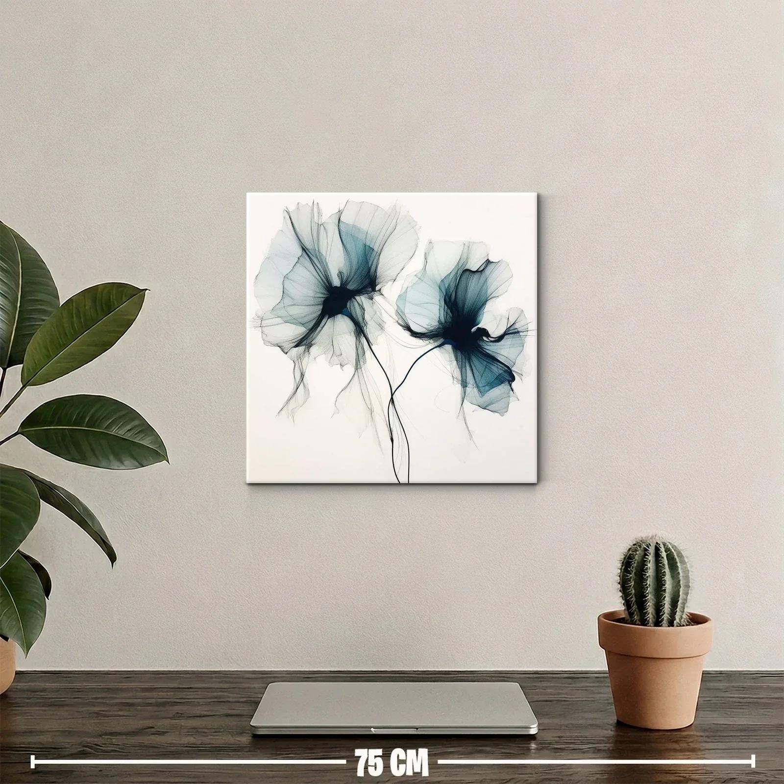 Elegancia floral en azul suavemente etéreo — miniatura 2
