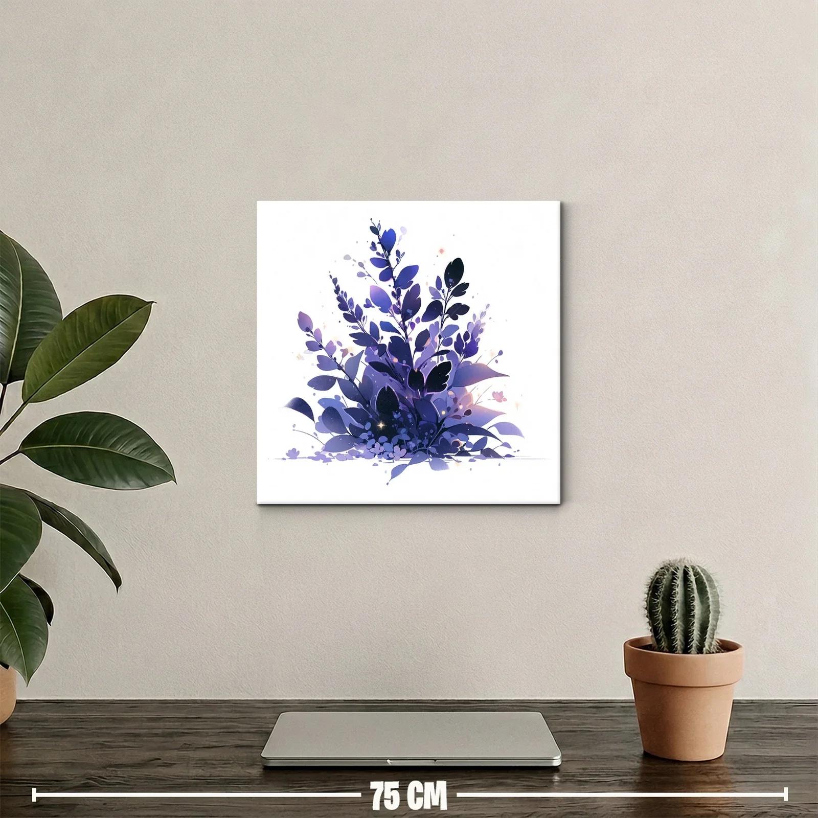 Composición de hojas en tonos púrpura y azul profundo — miniatura 2