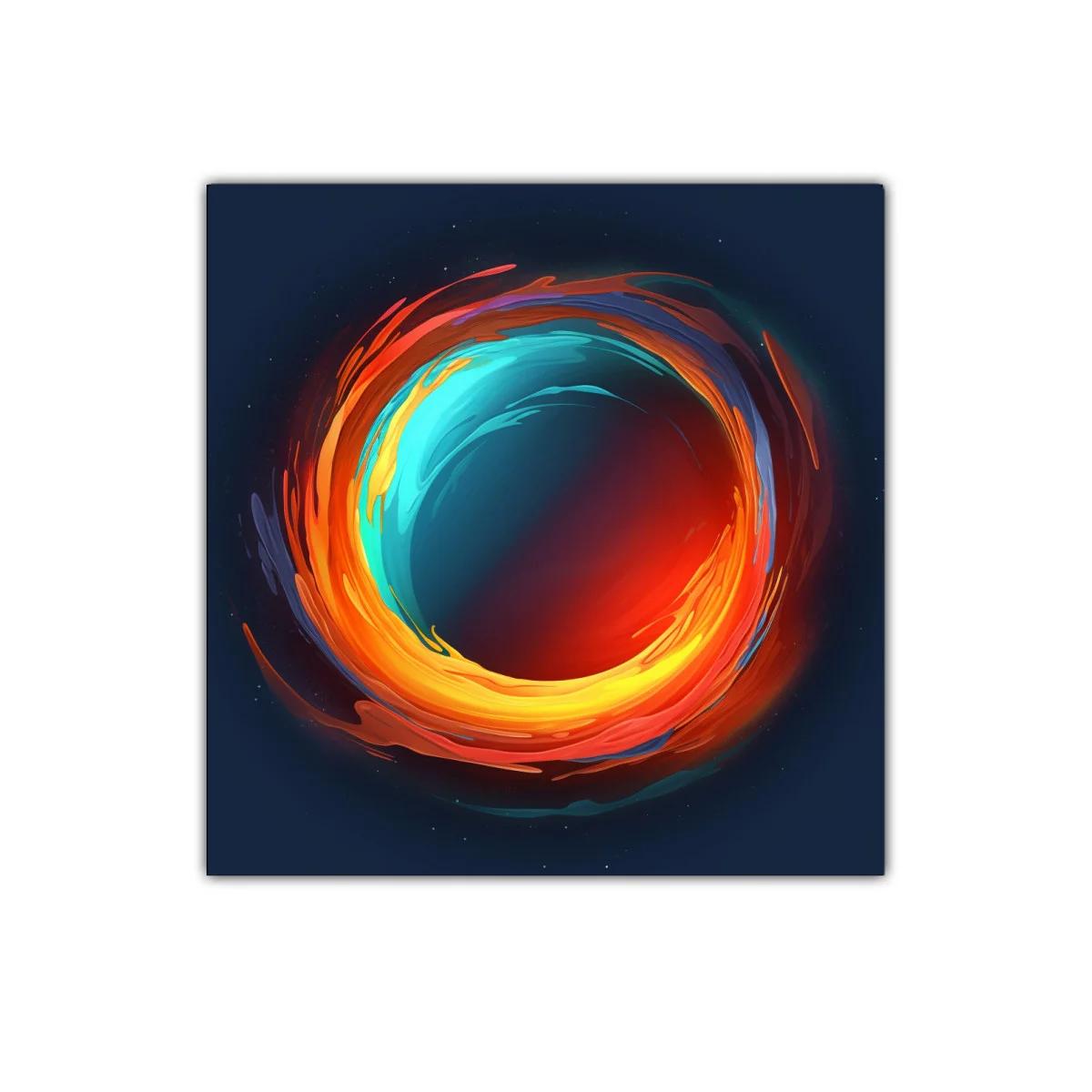 Arte Circular Energético con Explosión de Colores Vibrantes — imagen principal