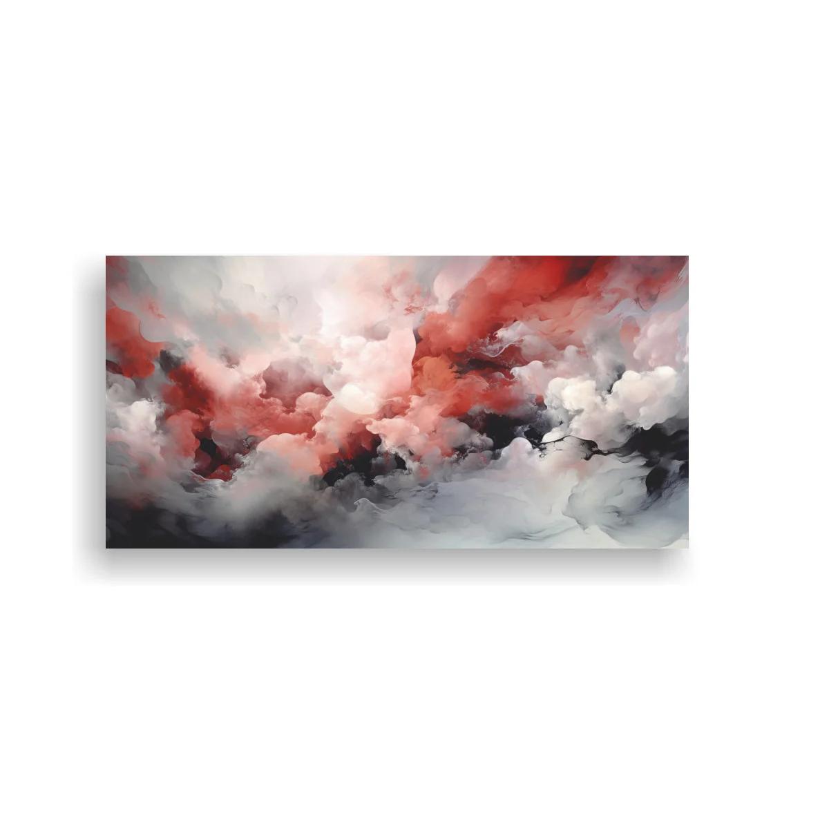 Cuadro de nubes tormentosas con manchas rojas — imagen principal