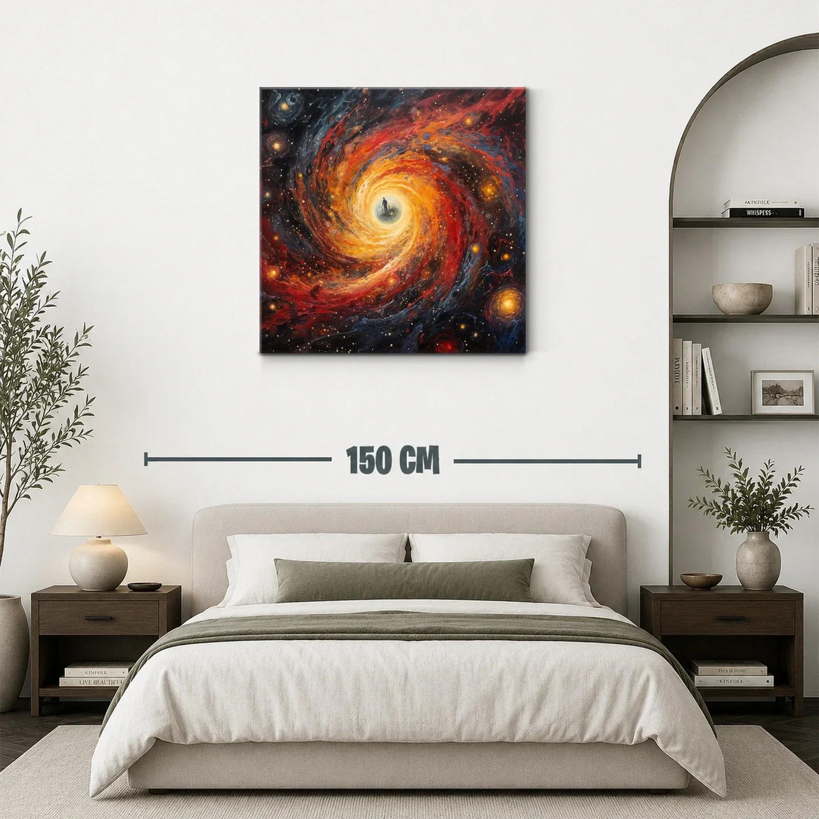 Espiral cósmica con silueta en el centro brillante — miniatura 3