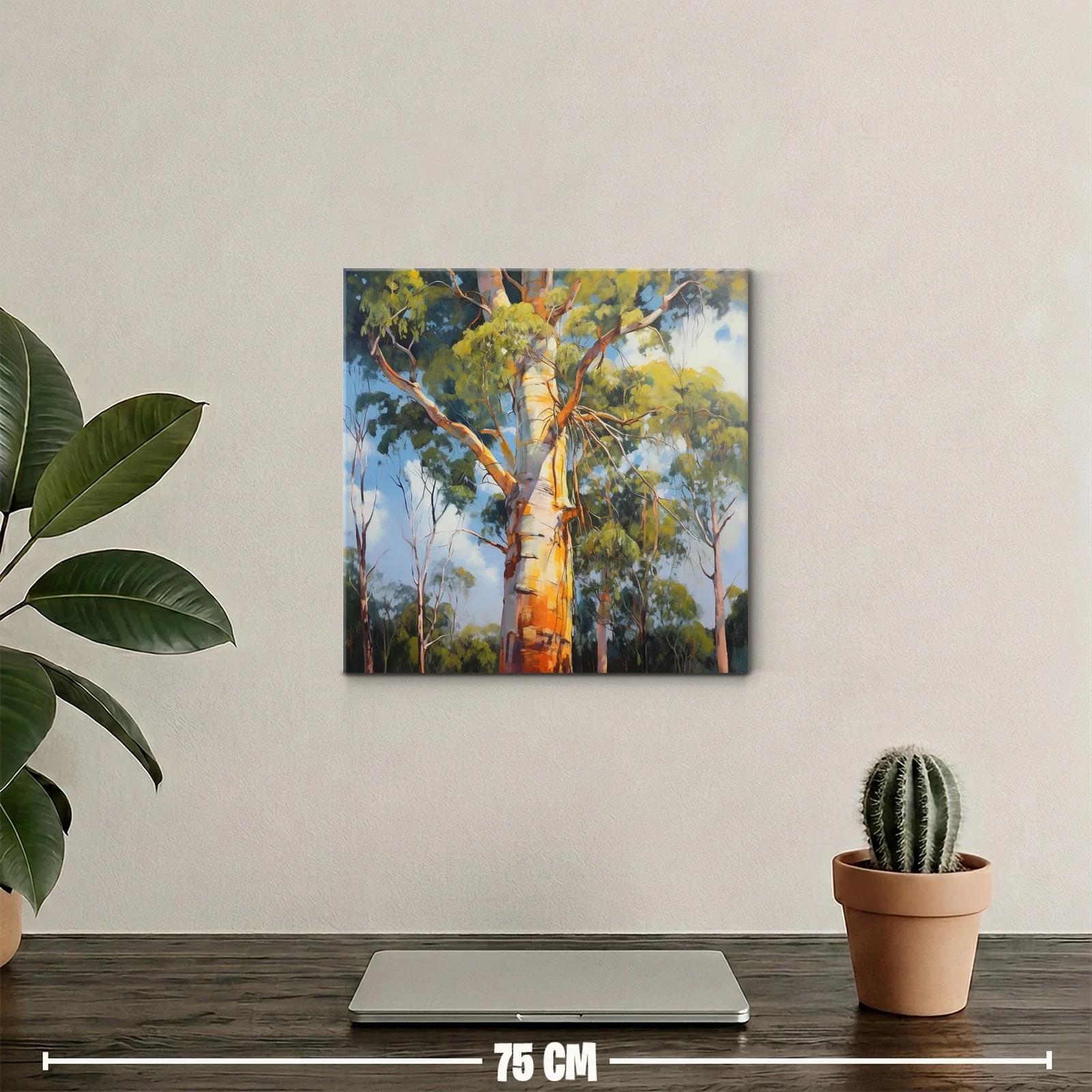 Tronco de árbol iluminado por luz natural vibrante — miniatura 2
