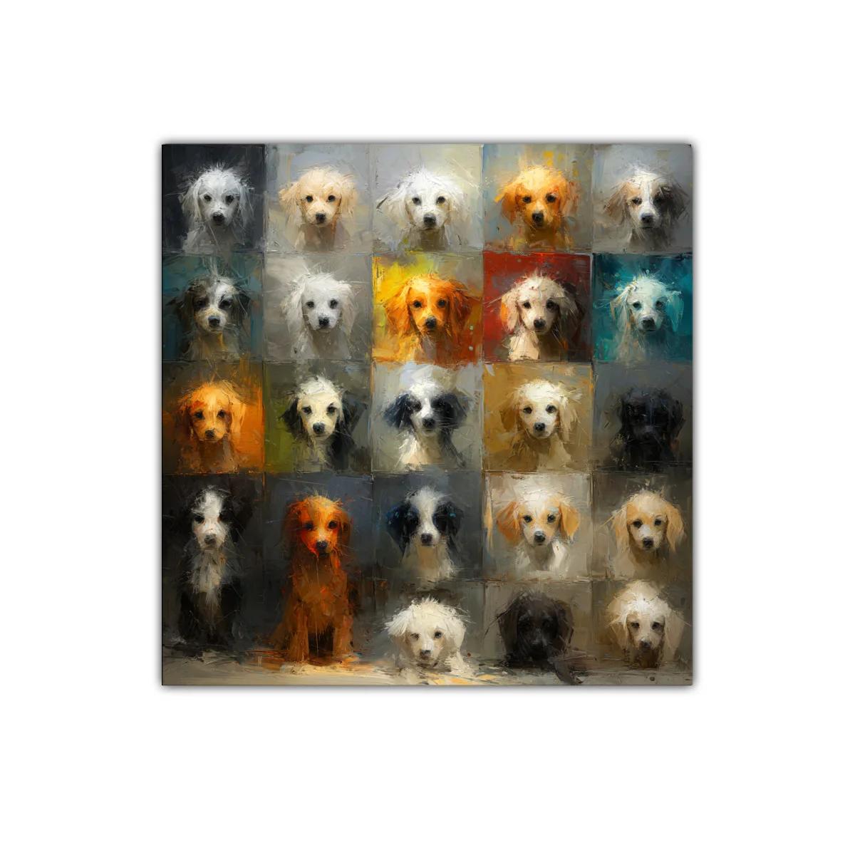 Collage colorido con perros en estilo expresionista — imagen principal