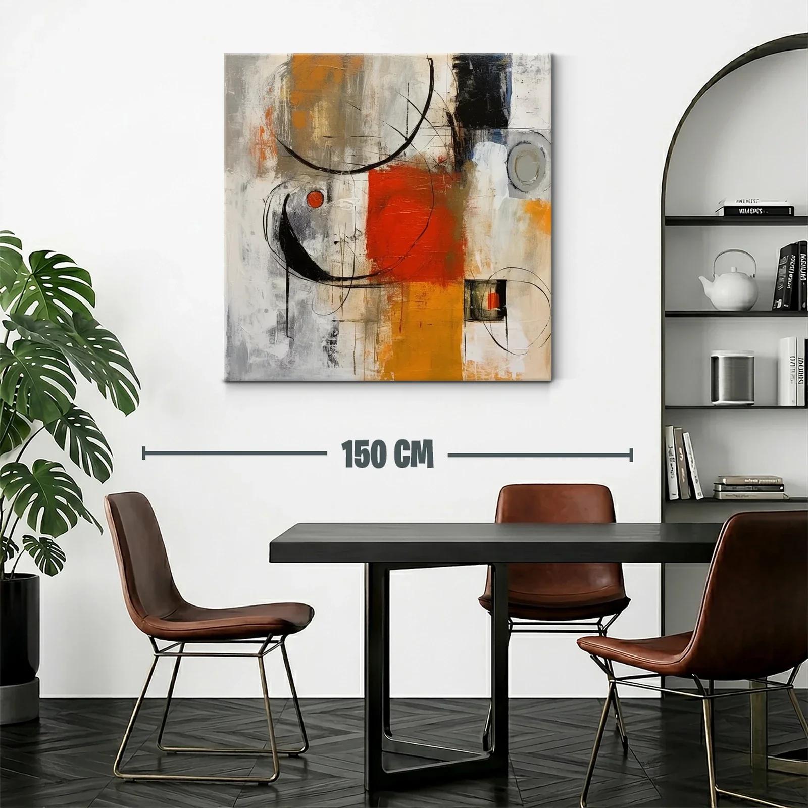Composición abstracta en tonos naranja y negro — miniatura 2